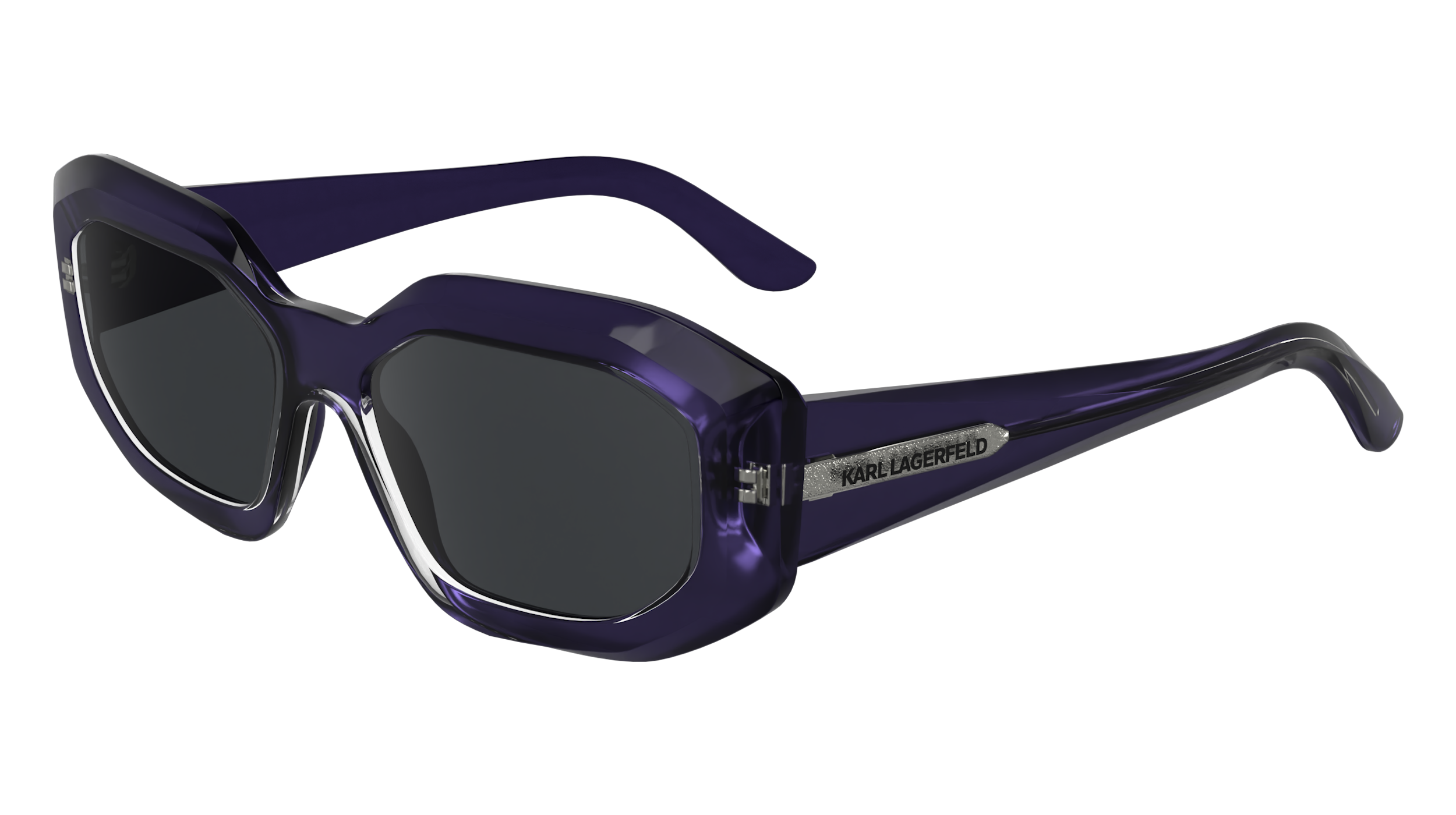 0883900109673 - Damen KL6167S 500 Gläser SONNENBRILLEN Injiziert Violett  Quadratisch Normal