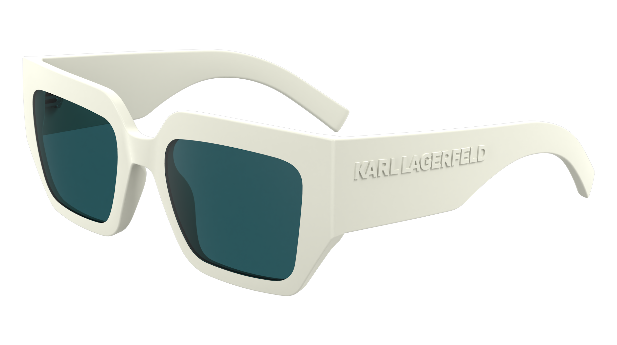 0883900109734 - Damen KL6166S 105 Gläser SONNENBRILLEN Bio-Injekt Weiß  Quadratisch Normal