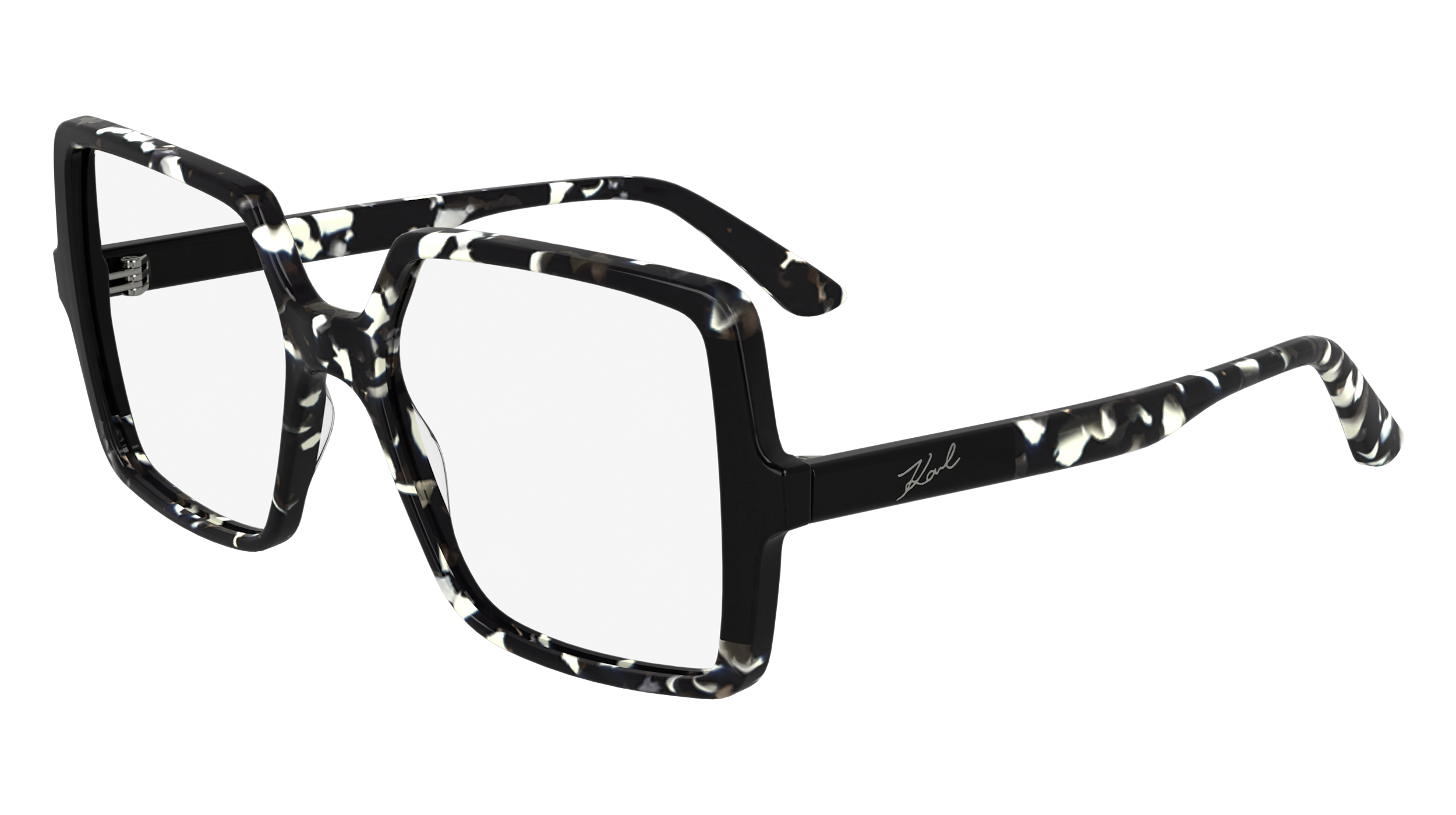 0883900109826 - Damen KL6169 013 Rahmen von BRILLEN Acetat Schwarz  Quadratisch Normal