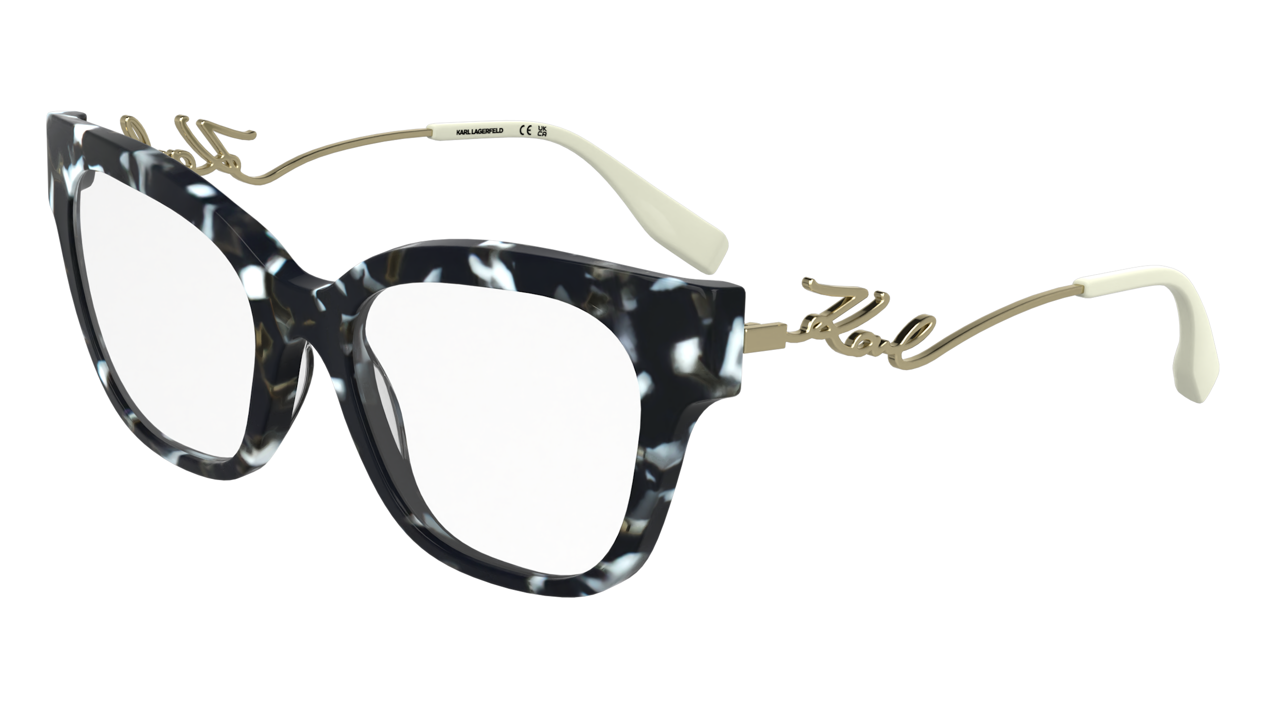 0883900110518 - Damen KL6191 016 Rahmen von BRILLEN Acetat Schwarz  Quadratisch Normal