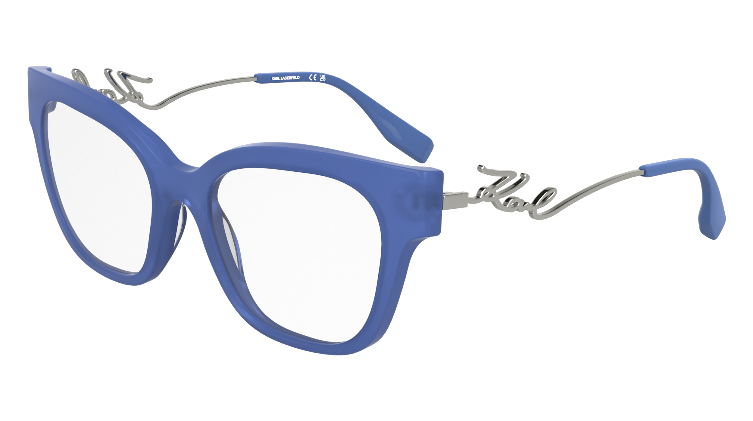 0883900110532 - Damen KL6191 423 Rahmen von BRILLEN Acetat Blau  Quadratisch Normal