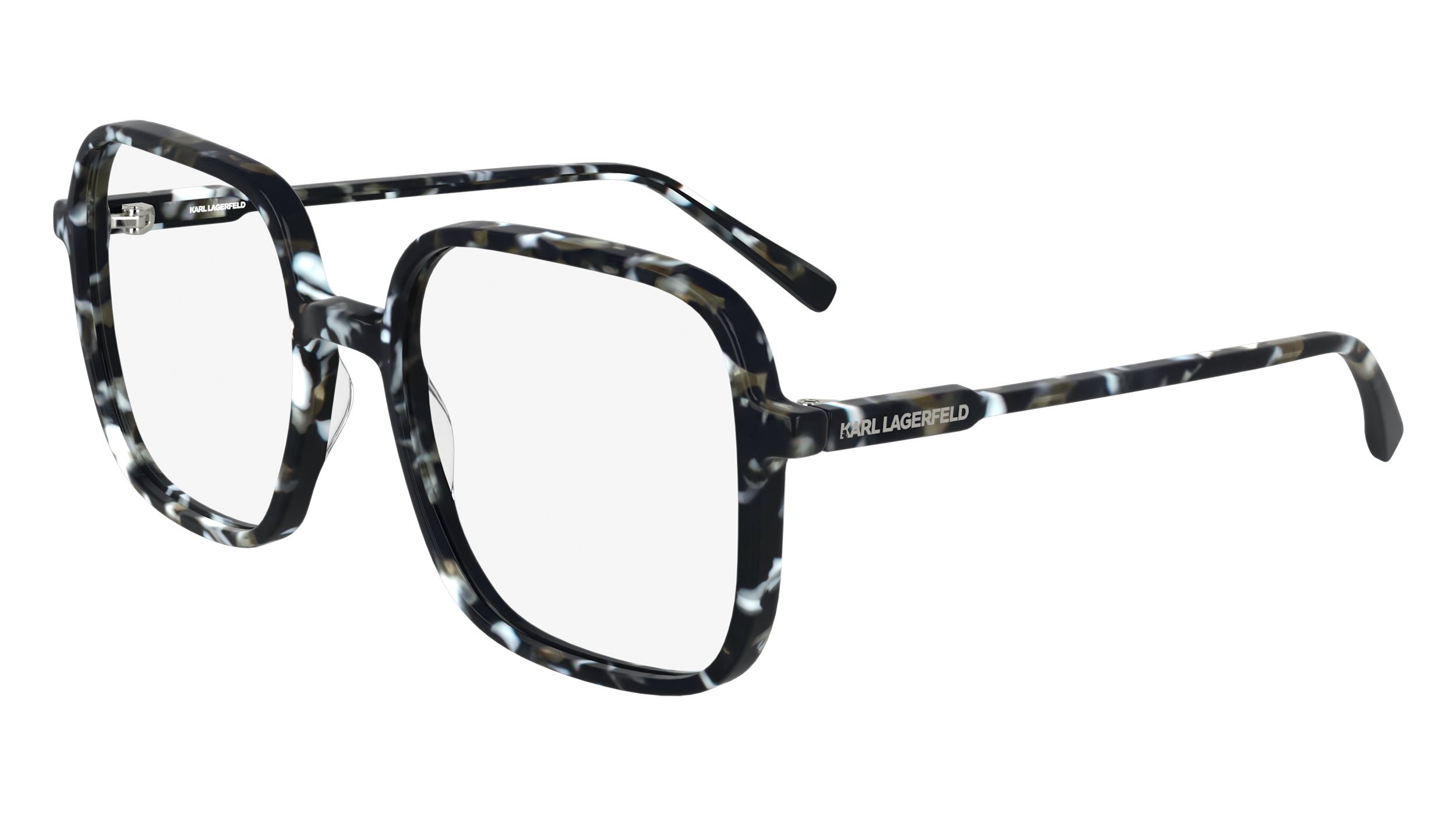 0883900110556 - Damen KL6192 016 Rahmen von BRILLEN Acetat Schwarz  Quadratisch Normal