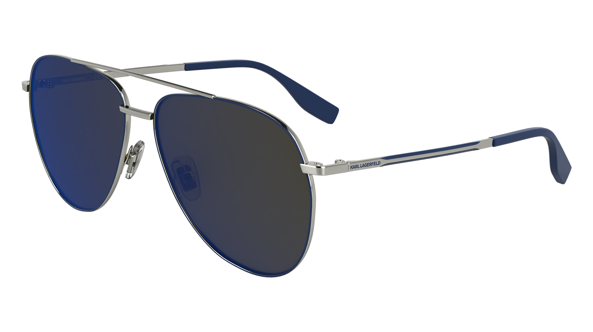 0883900110815 - Unisex KL360S 040 Gläser SONNENBRILLEN Metall Silber  Pilot Normal