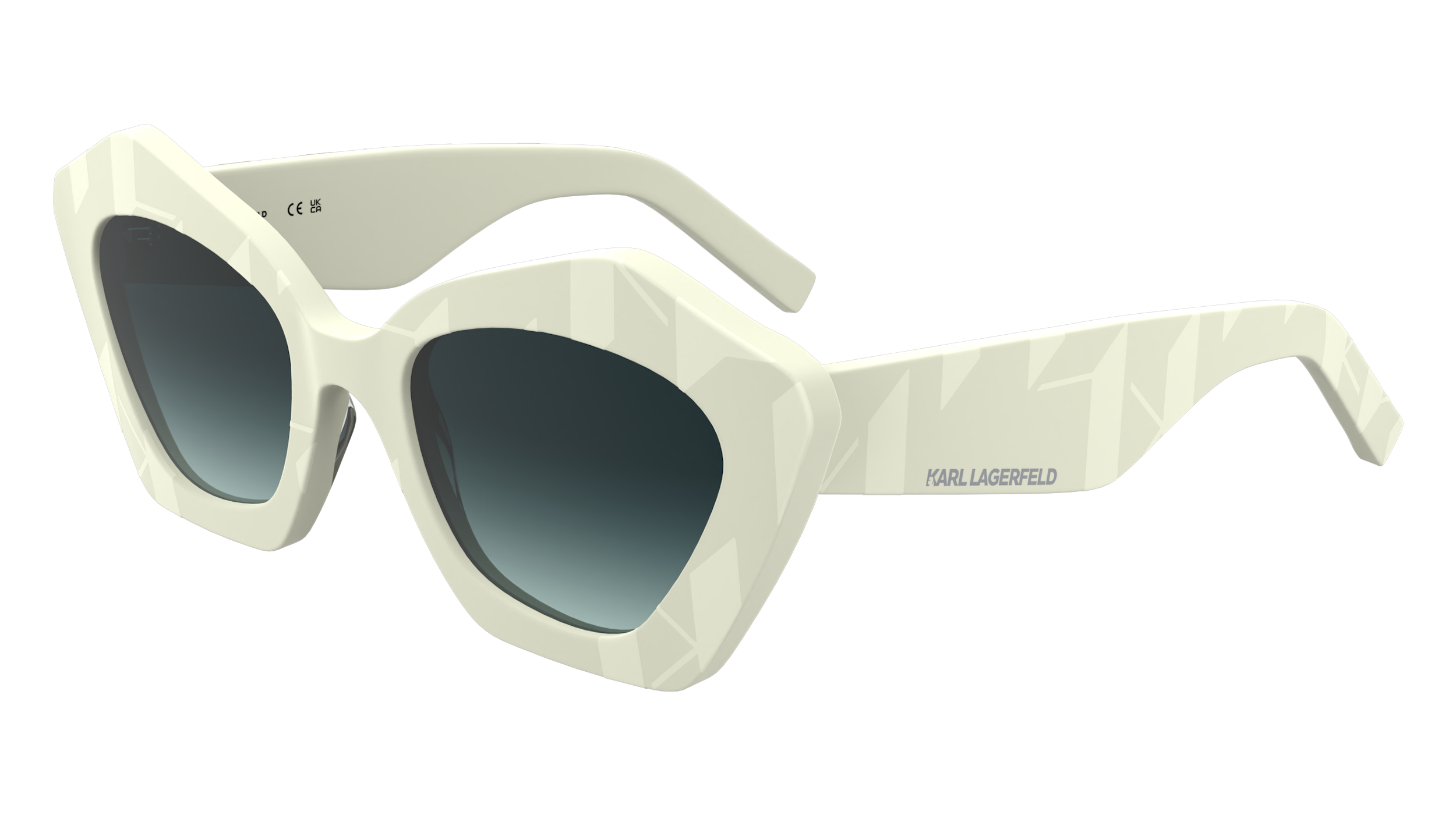 0883900110969 - Damen KL6199S 105 Gläser SONNENBRILLEN Acetat Weiß  Quadratisch Normal