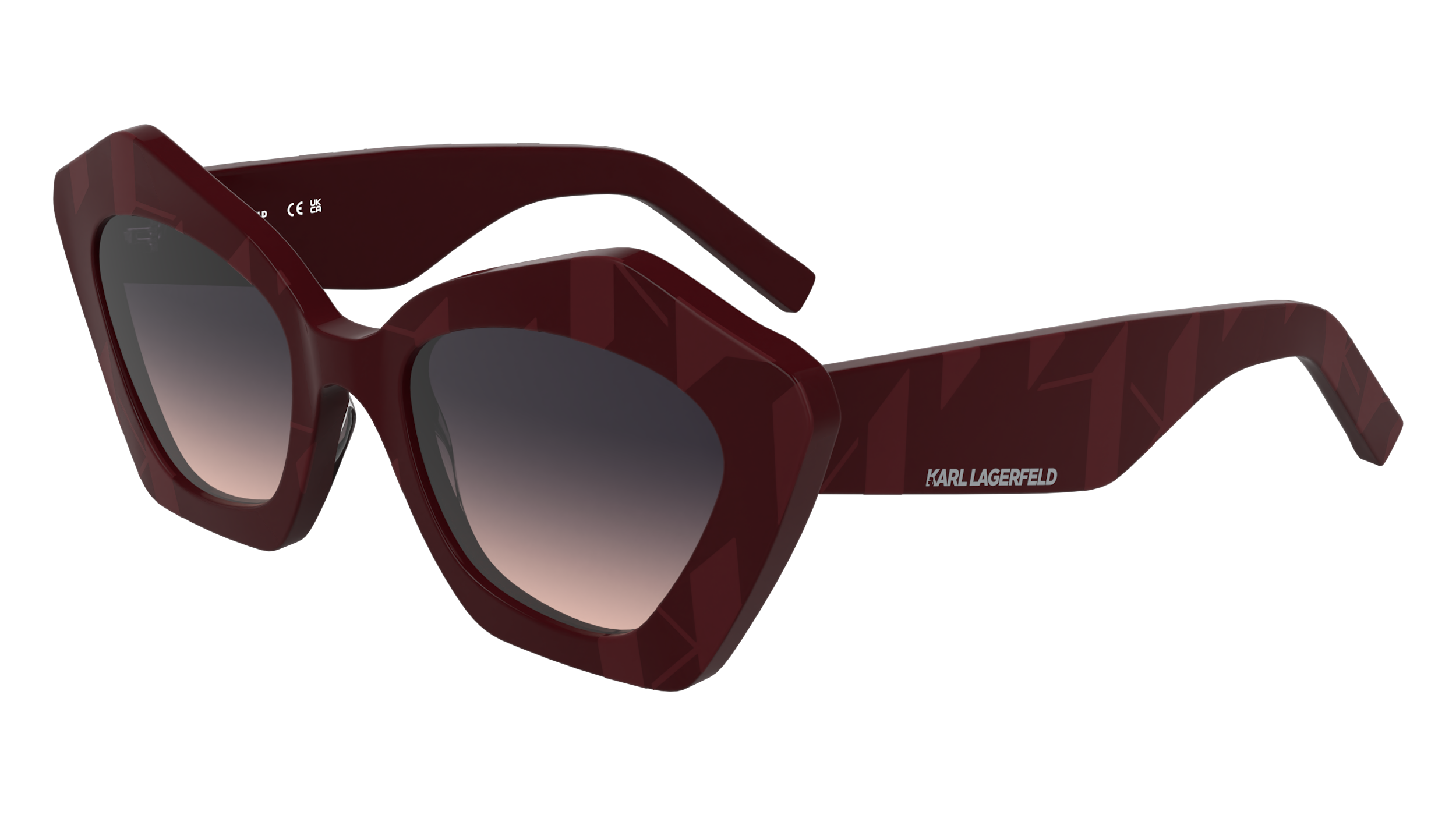 0883900110990 - Damen KL6199S 601 Gläser SONNENBRILLEN Acetat Bordeaux Rosa Quadratisch Normal