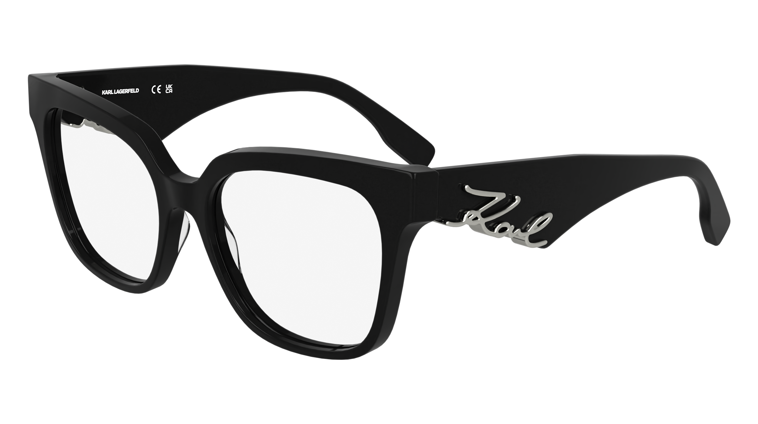 0883900111003 - Damen KL6190 001 Rahmen von BRILLEN Acetat Schwarz  Quadratisch Normal