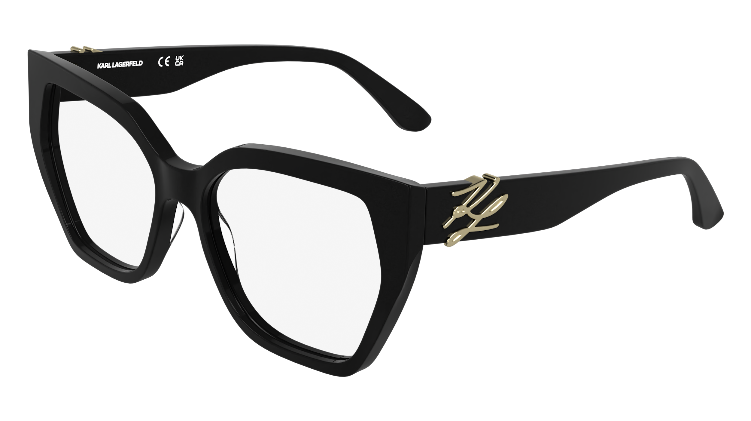 0883900111911 - Damen KL6214 001 Optische Fassungen Acetat Schwarz  Quadratisch Normal