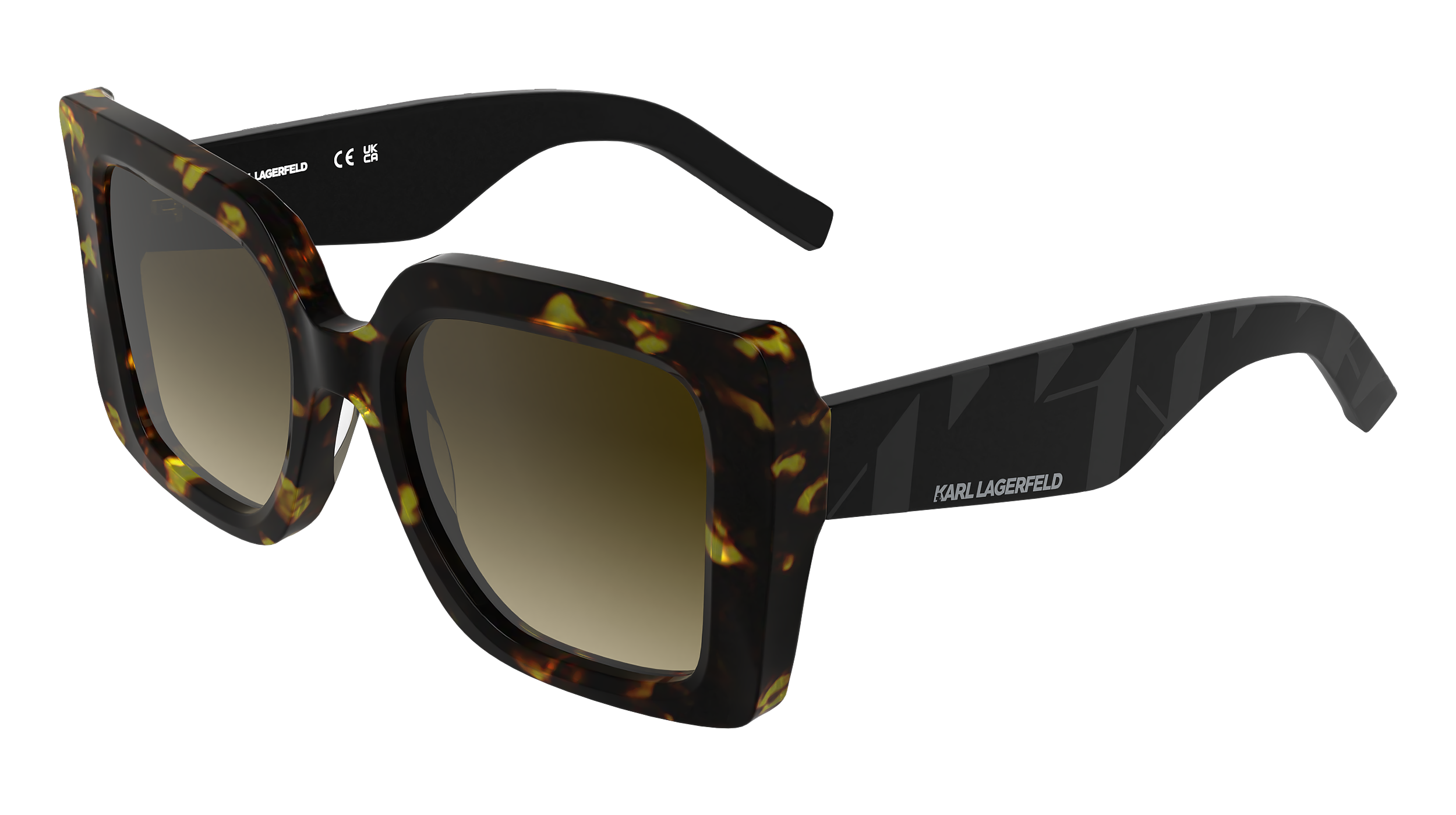 0883900112055 - Damen KL6203S 242 Sonnenbrillen Acetat Havanna Braun Quadratisch Normal Schattiert