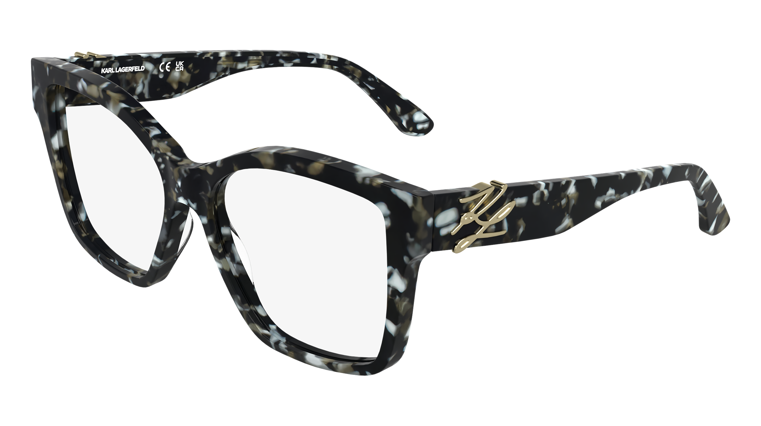 0883900112161 - Damen KL6215 016 Optische Fassungen Acetat Schwarz  Quadratisch Normal