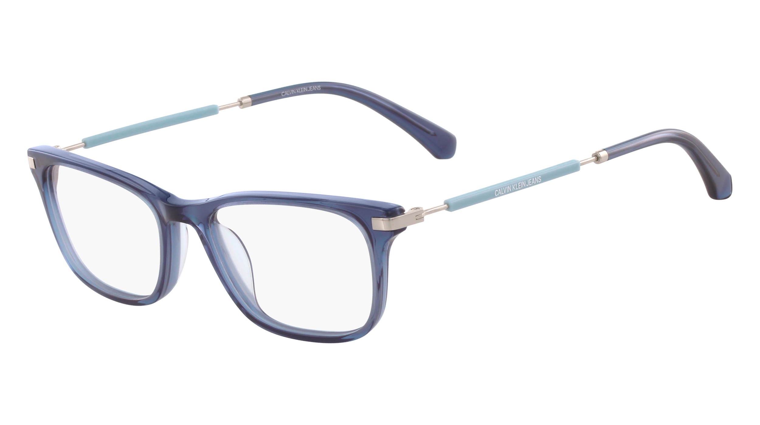 0883901108774 - Damen CKJ18705 405 Rahmen von BRILLEN Acetat Blau  Quadratisch Normal Photochromatisch