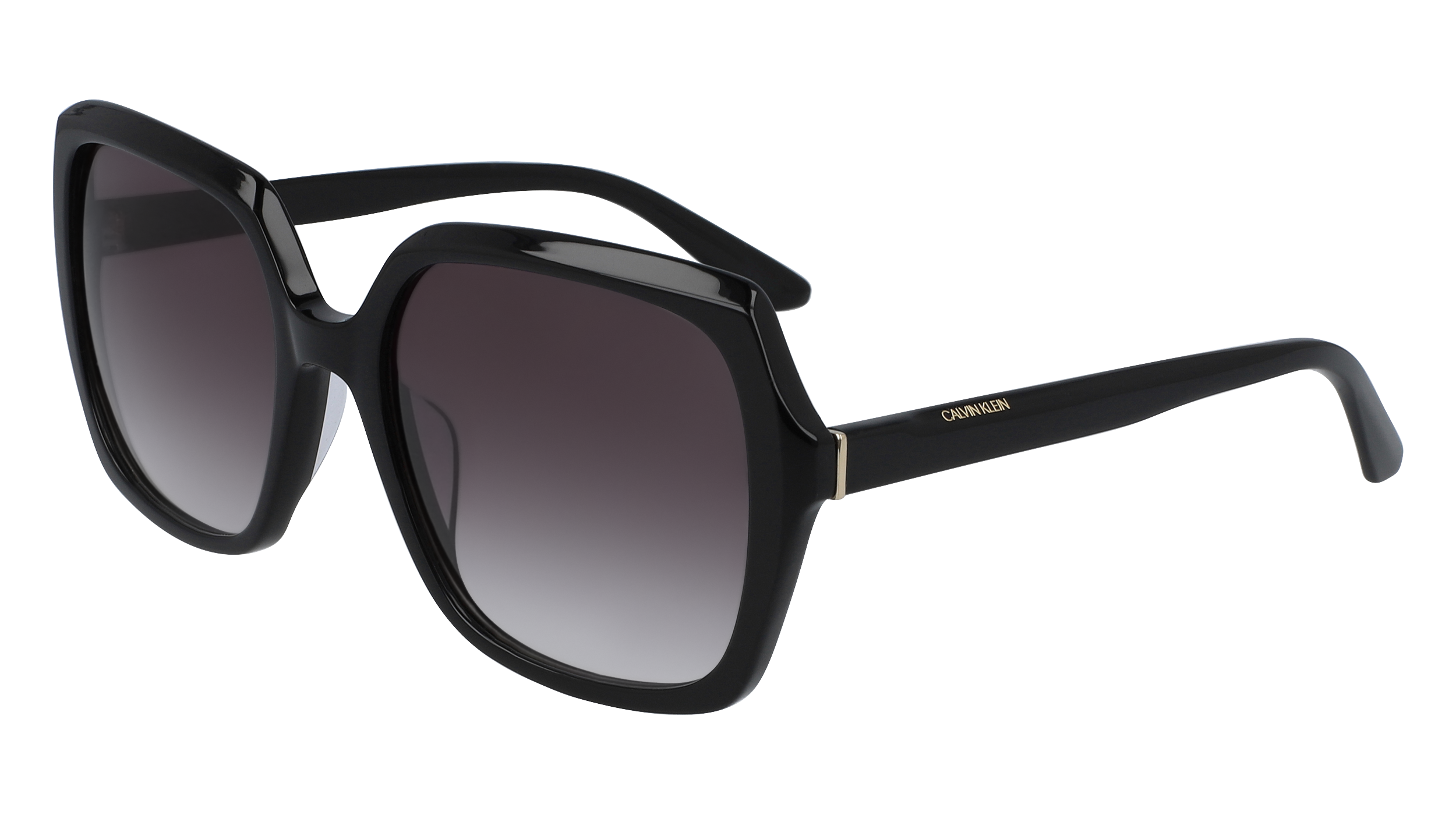 0883901130805 - Damen CK20541S 001 Gläser SONNENBRILLEN Acetat Schwarz Grau Quadratisch Normal Normal