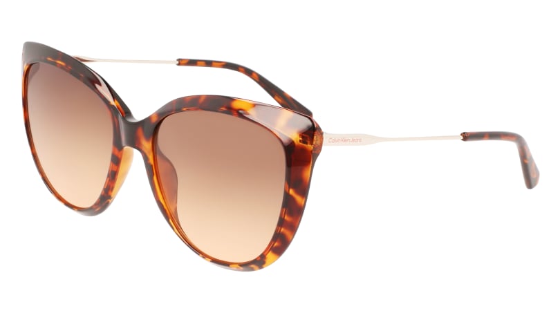 0883901141276 - Damen CKJ22602S 240 Sonnenbrillen Plastik Havanna Braun Cat Eye Normal Schattiert