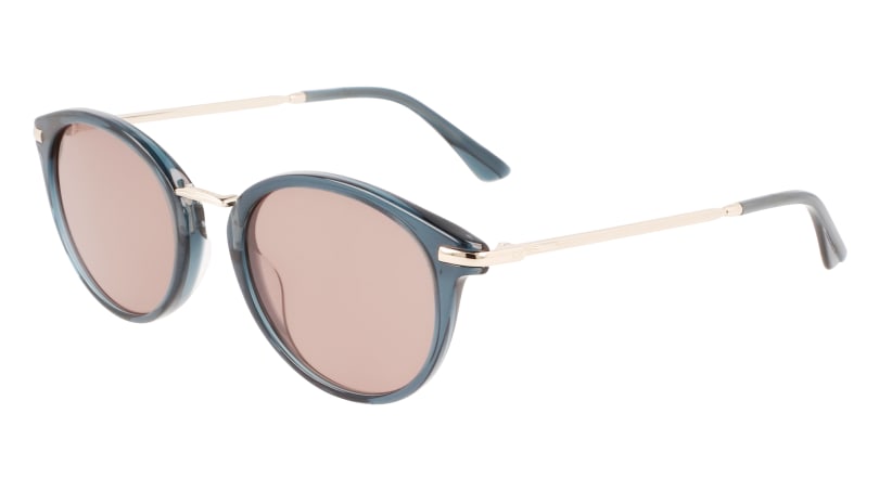 0883901142136 - Unisex CK22513S 431 Sonnenbrillen Acetat Petrolium Braun Rund Normal