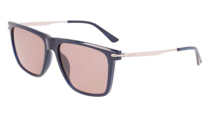 0883901143416 - Herren CK22518S 438 Sonnenbrillen Plastik Blau Braun Quadratisch