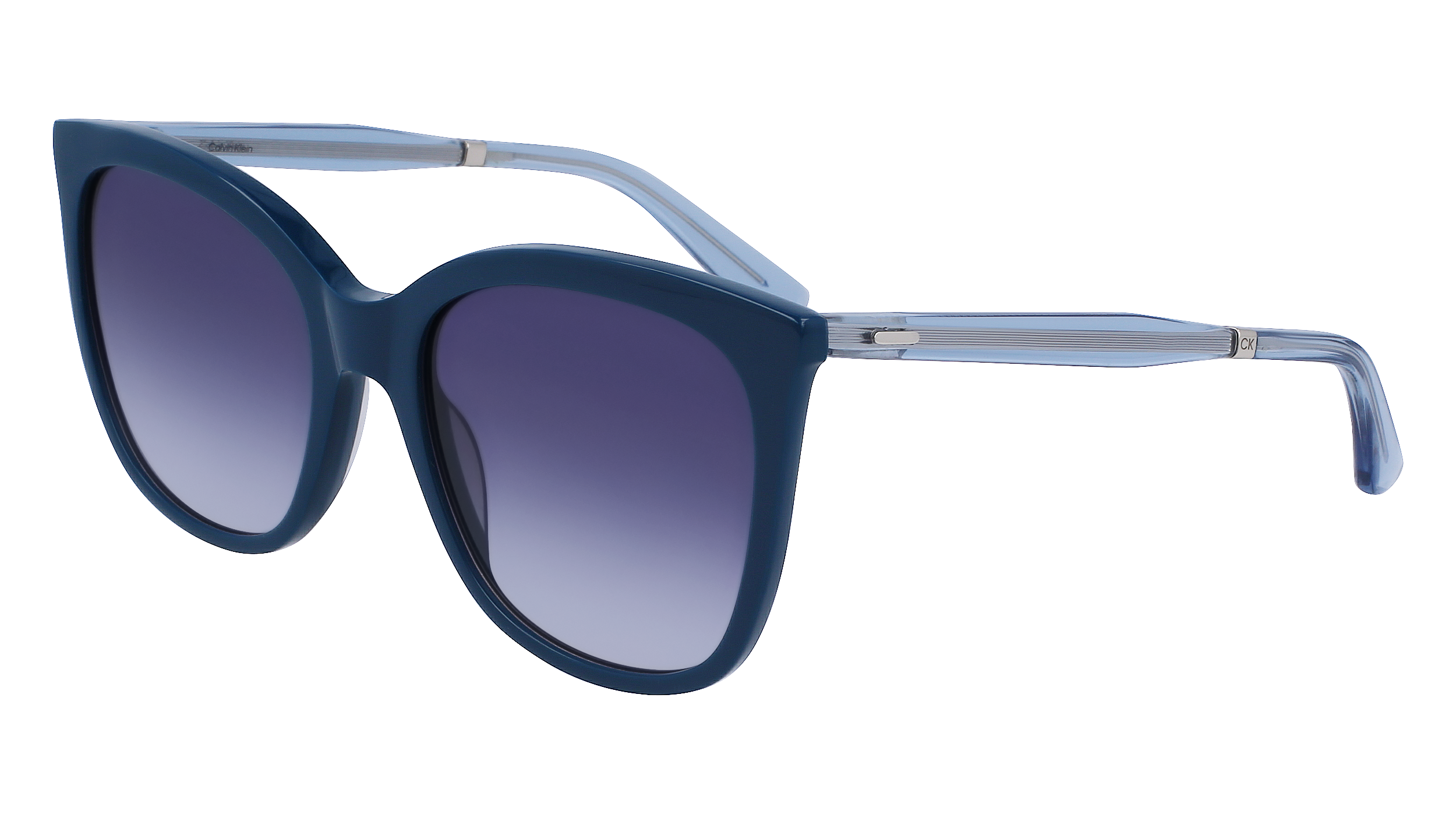 0883901151459 - Damen CK23500S 438 Gläser SONNENBRILLEN Acetat Blau Blau Quadratisch Normal Normal