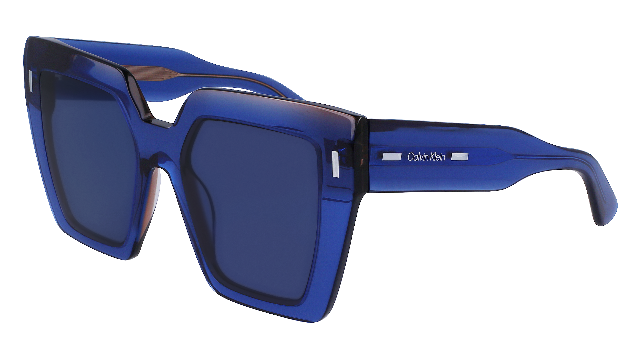 0883901151619 - Damen CK23502S 538 Gläser SONNENBRILLEN Acetat Blau Blau Quadratisch Normal Normal