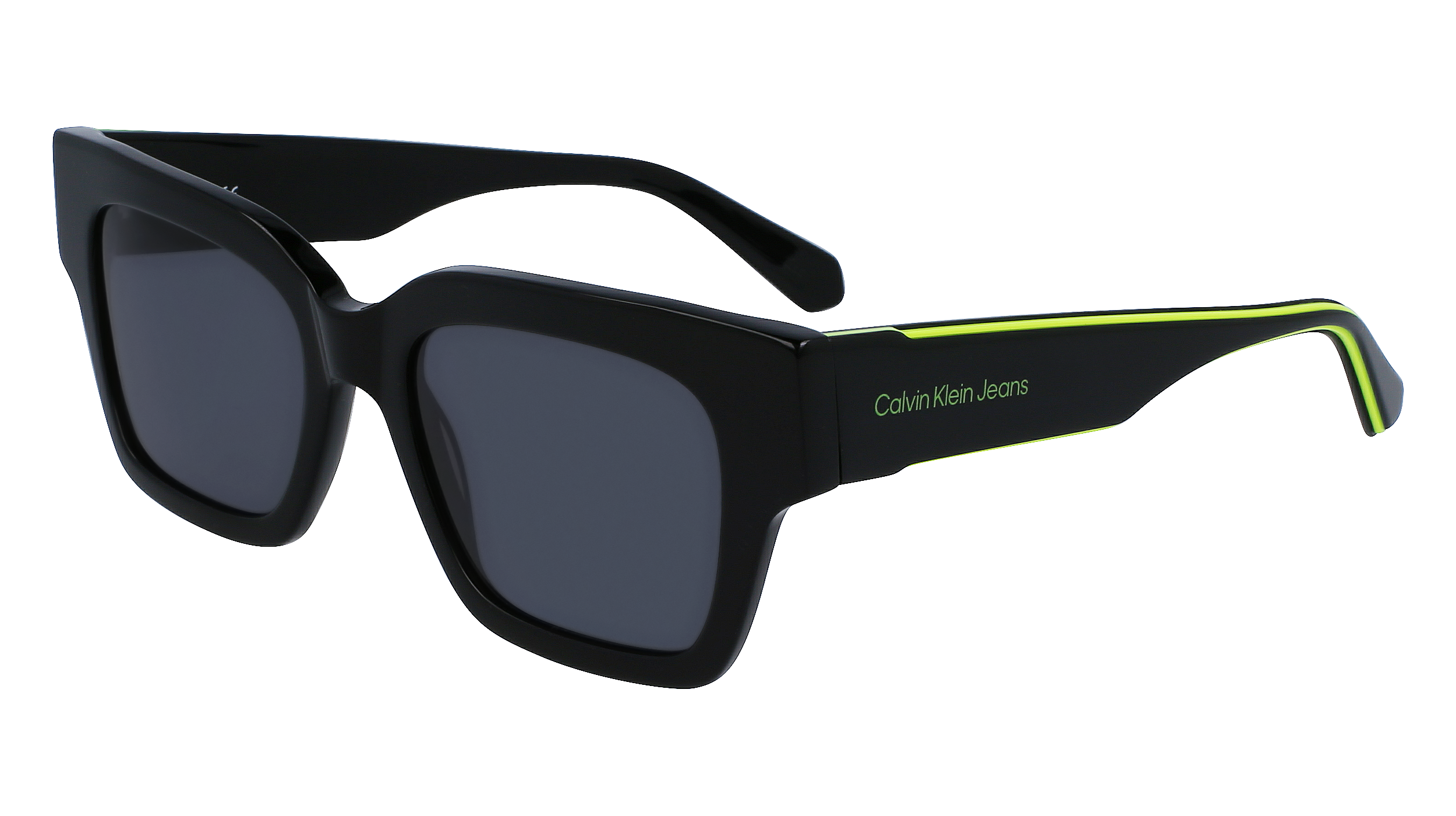 0883901153705 - Unisex CKJ23601S 001 Gläser SONNENBRILLEN Acetat Schwarz Grau Quadratisch Normal Normal