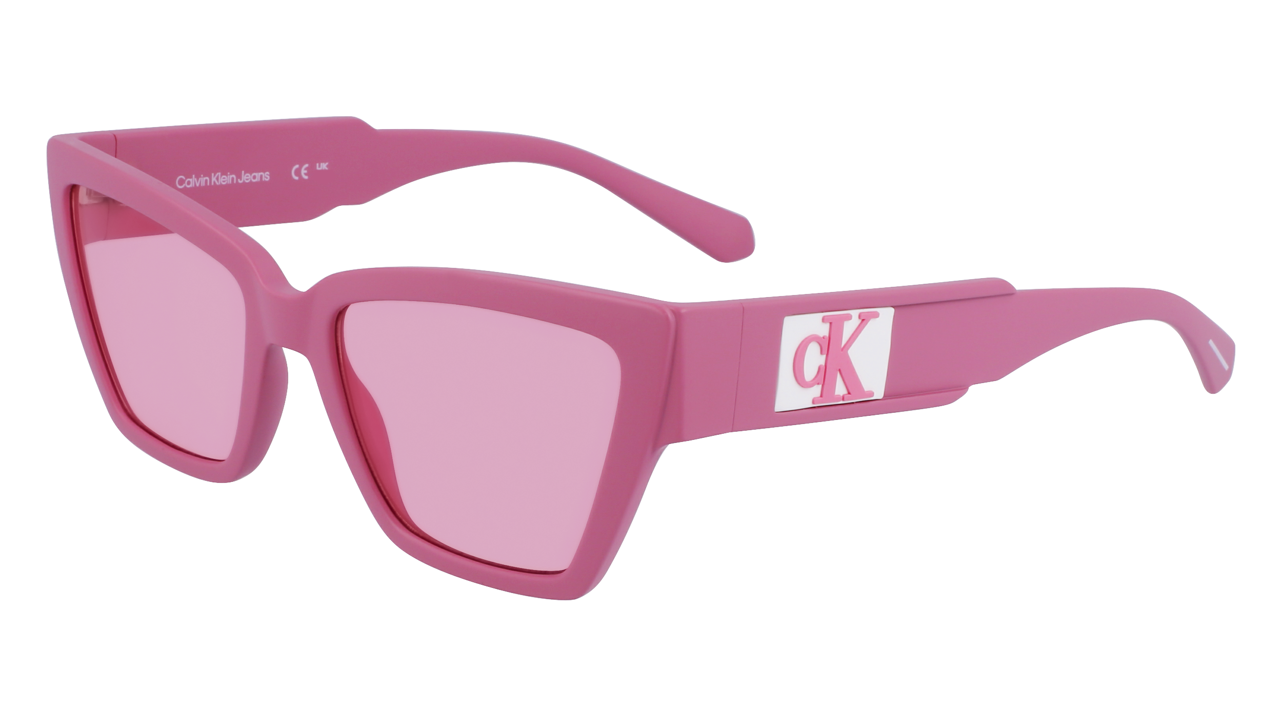 0883901156577 - Damen CKJ23624S 675 Gläser SONNENBRILLEN Bio-Injekt Rosa Rosa Cat Eye Normal Normal