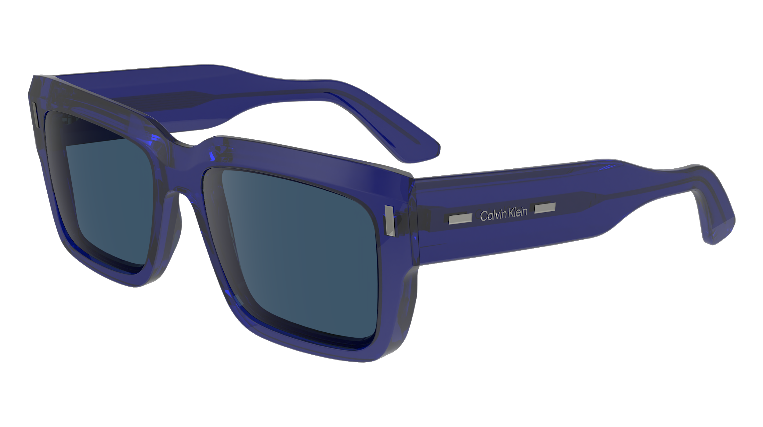 0883901158465 - Herren CK23538S 400 Gläser SONNENBRILLEN Acetat Blau Blau Quadratisch Normal Normal