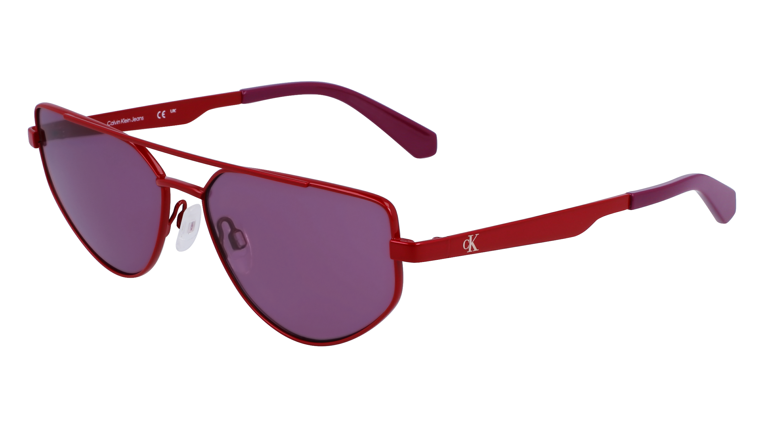 0883901160383 - Unisex CKJ23220S 600 Gläser SONNENBRILLEN Metall Rot Viola Hocken Normale Normal