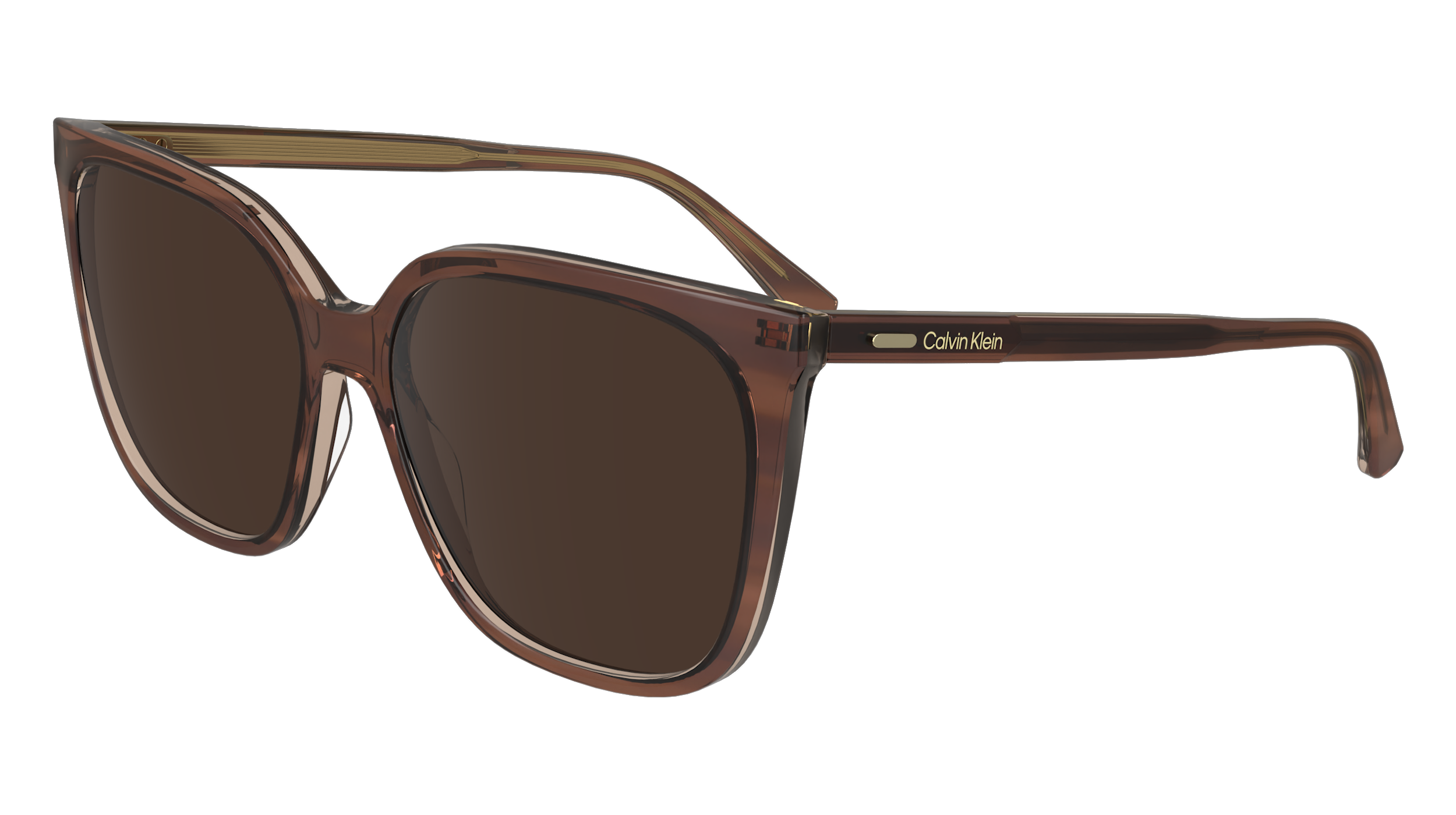 0883901162141 - Damen CK24509S 203 Gläser SONNENBRILLEN Acetat Braun Braun Quadratisch Normal Normal