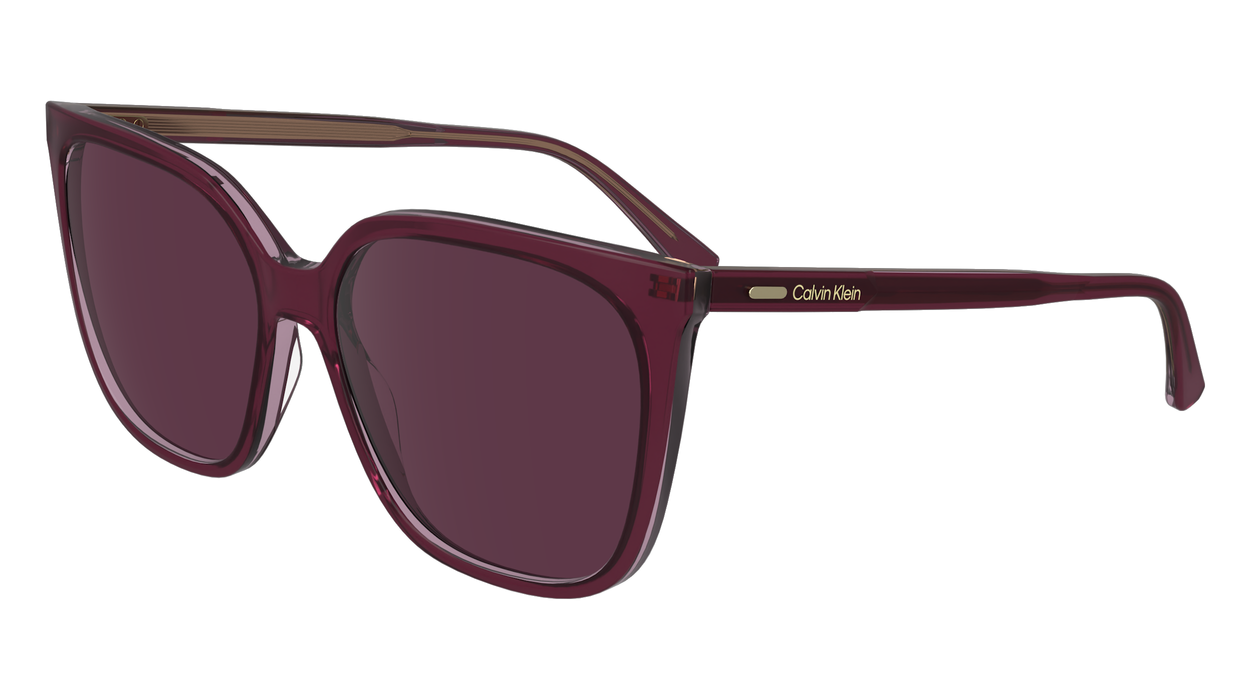 0883901162165 - Damen CK24509S 613 Gläser SONNENBRILLEN Acetat Rot Violett Quadratisch Normal Normal