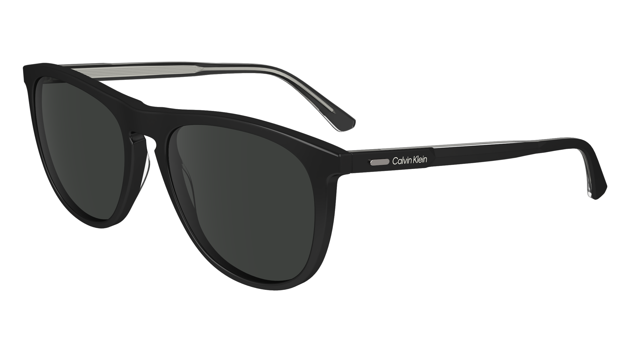 0883901162356 - Herren CK24508S 001 Gläser SONNENBRILLEN Acetat Schwarz Grau Pilot Normal Normal