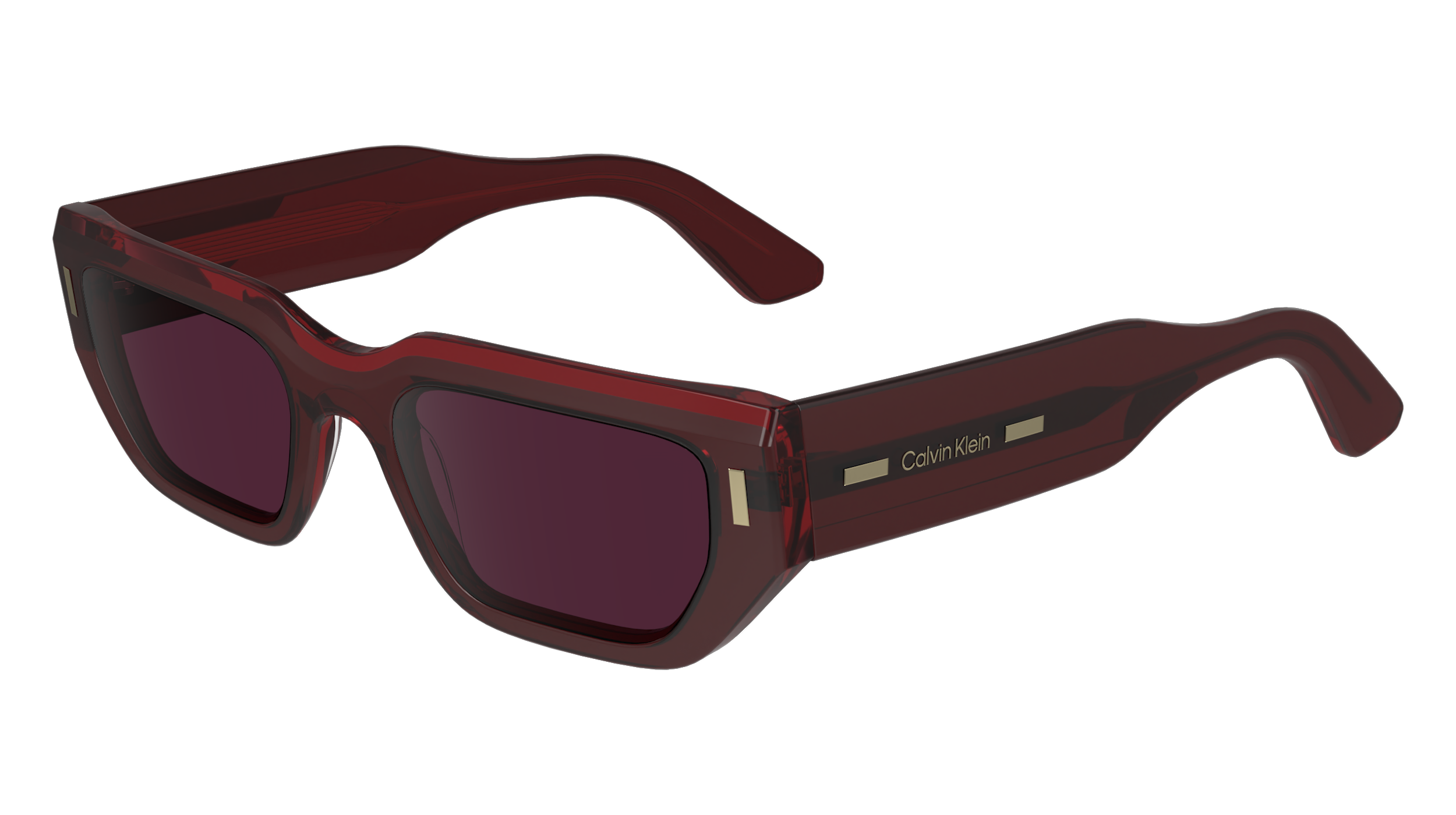 0883901162486 - Unisex CK24500S 605 Gläser SONNENBRILLEN Acetat Bordeaux Rot Geometrisch Normal Normal