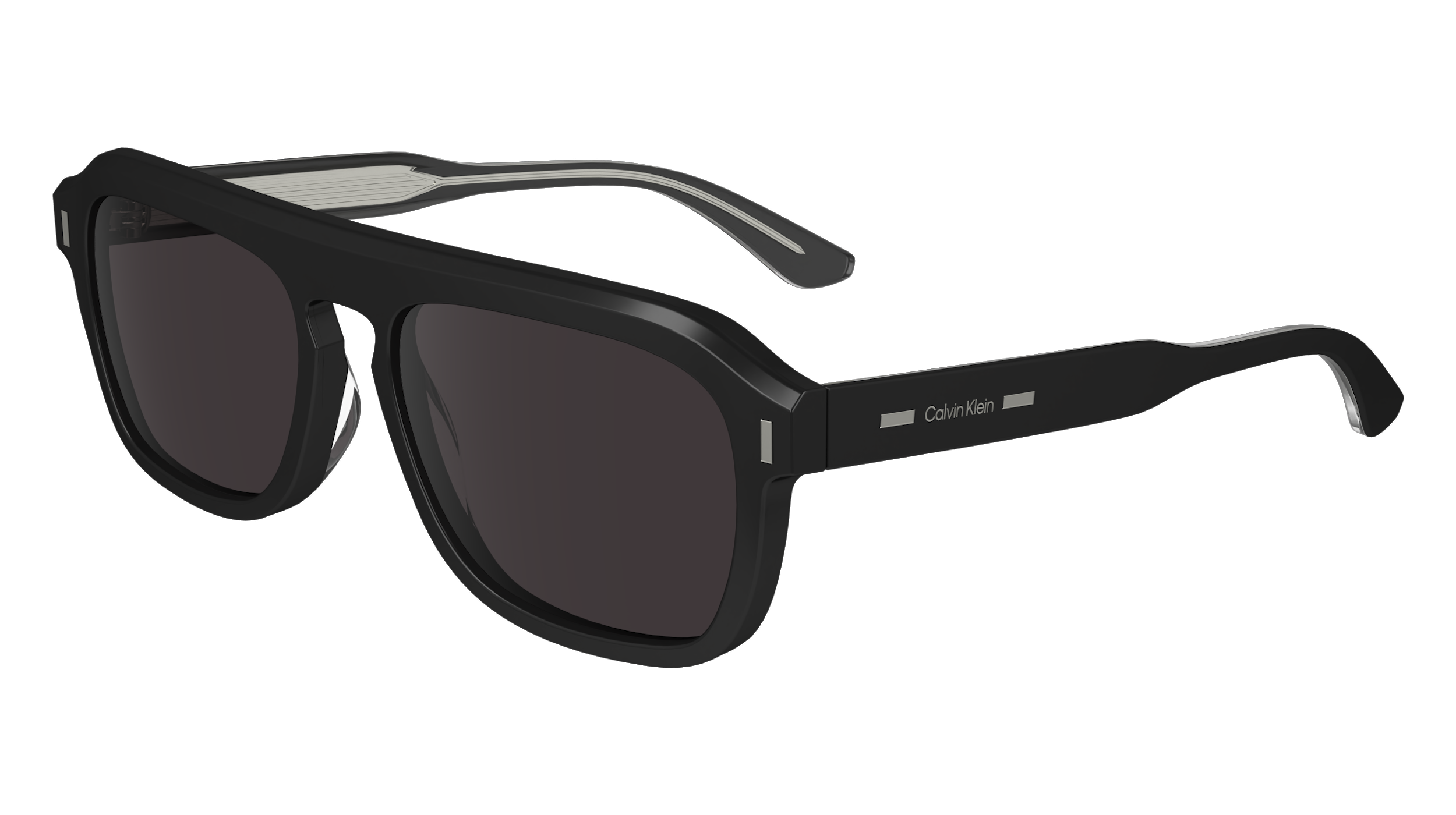 0883901162530 - Herren CK24504S 001 Gläser SONNENBRILLEN Acetat Schwarz Rauch Quadratisch Normal Normal