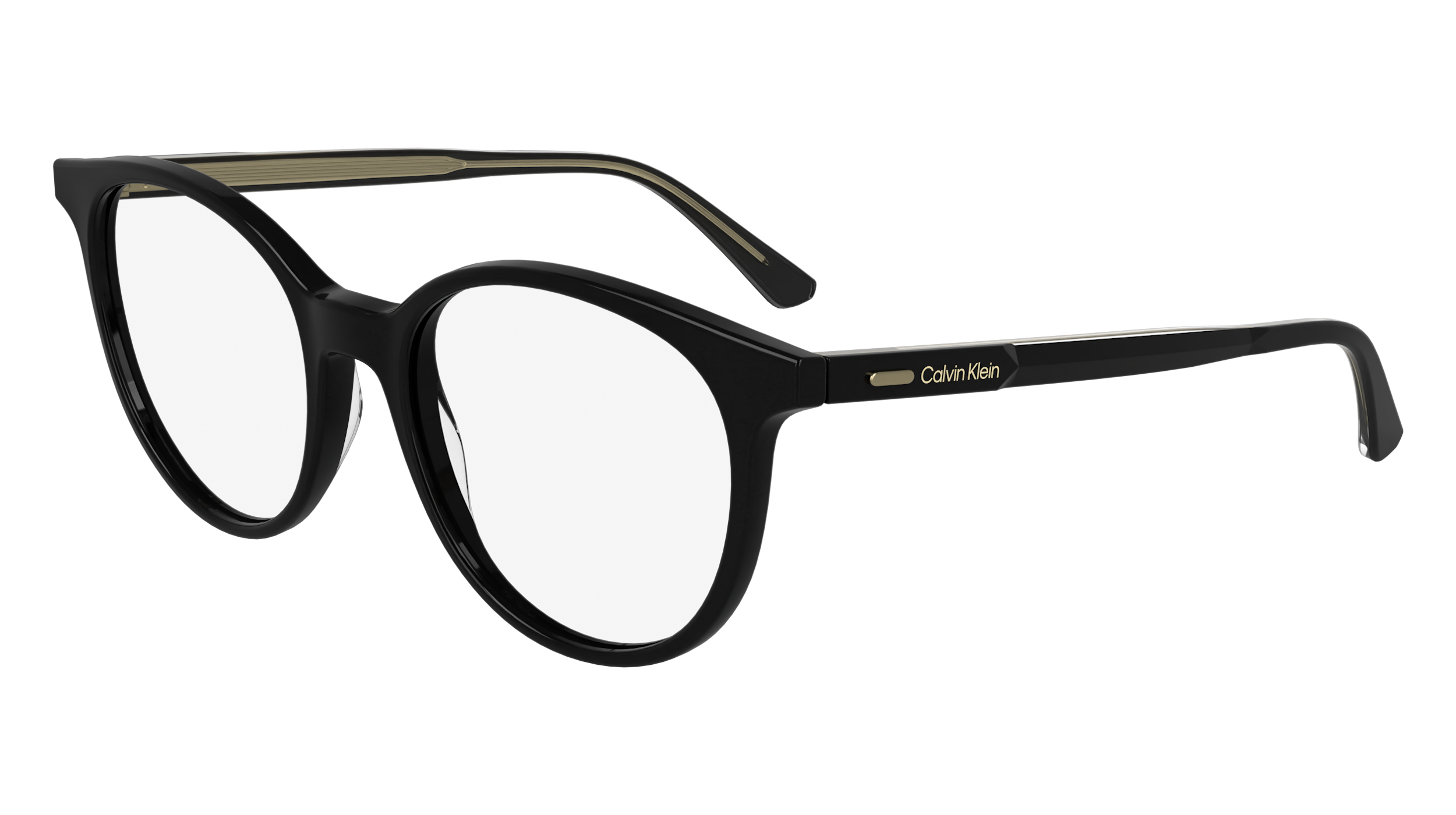 0883901168457 - Damen CK24543 001 Rahmen von BRILLEN Acetat Schwarz  Rund Normal