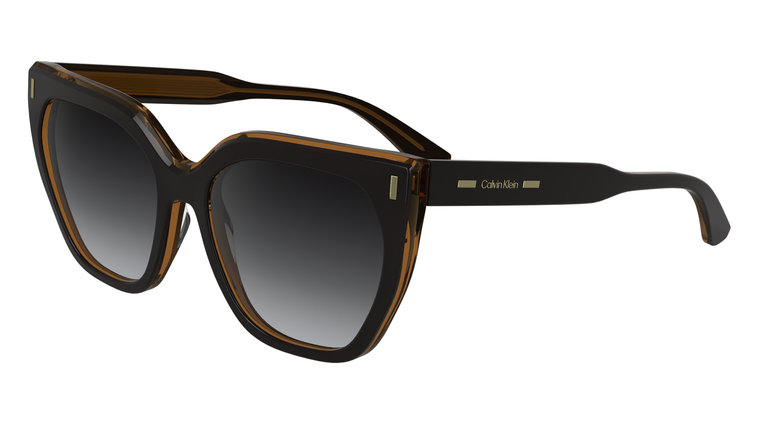 0883901170214 - Damen CK24535S 002 Gläser SONNENBRILLEN Acetat Schwarz  Schmetterling Normal Schattiert