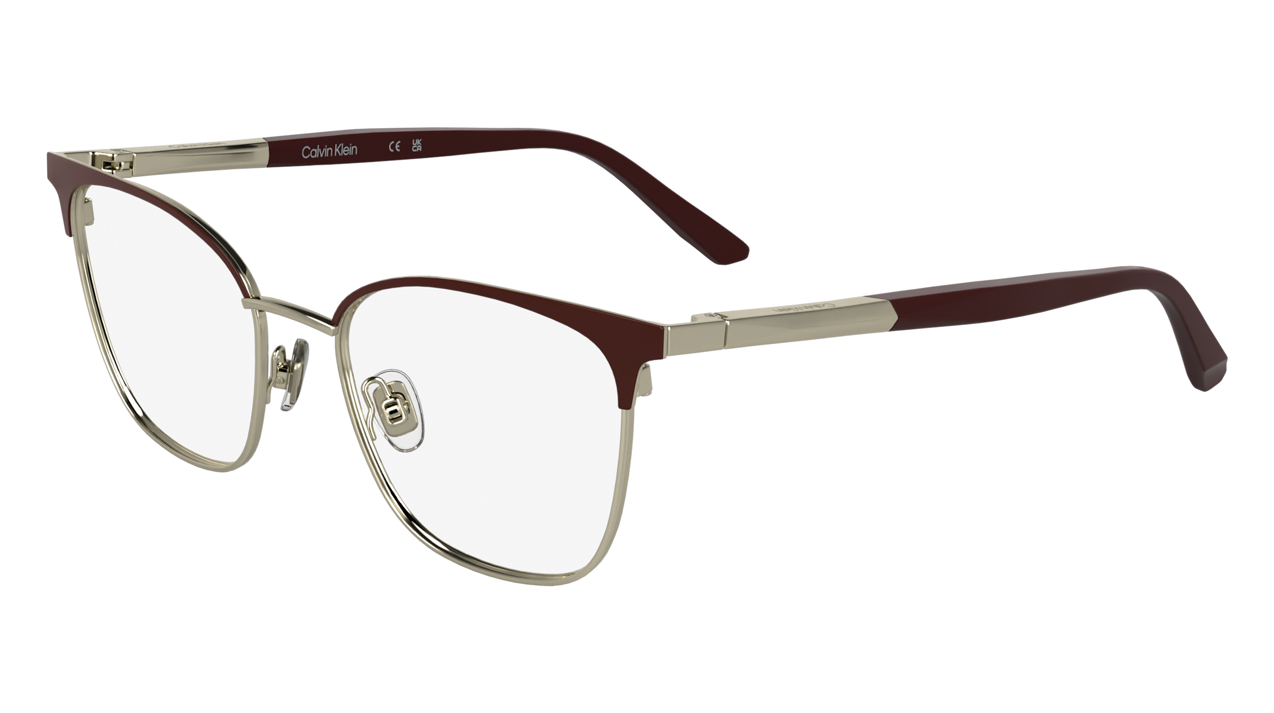 0883901171952 - Damen CK25105 605 Rahmen von BRILLEN Metall Bordeaux  Cat Eye Normal