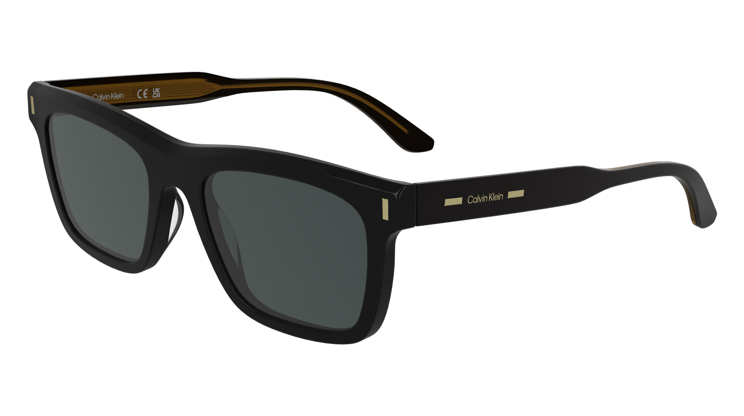 0883901172379 - Herren CK25506S 001 Gläser SONNENBRILLEN Acetat Schwarz  Quadratisch Normal