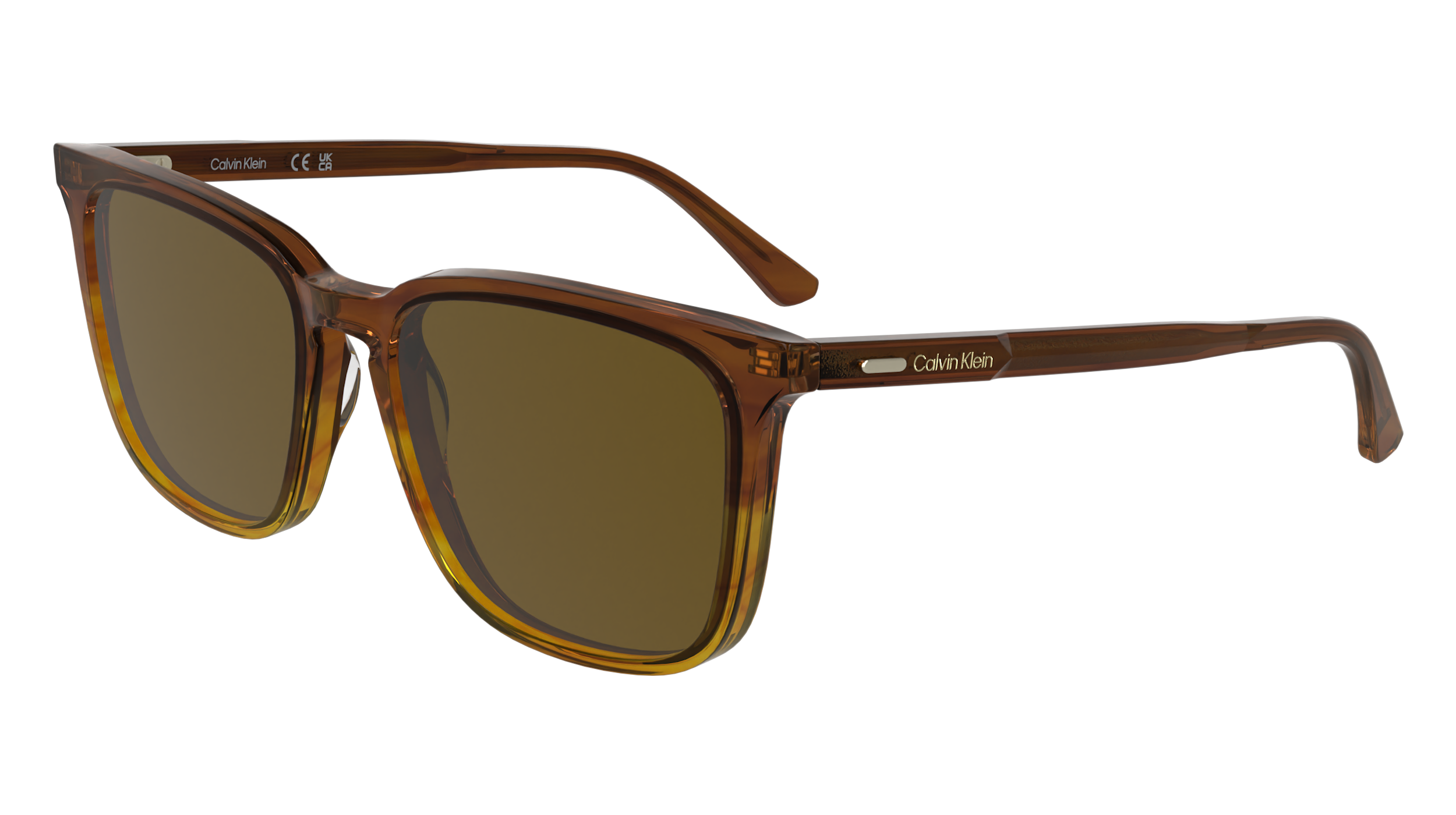 0883901172423 - Herren CK25507S 203 Gläser SONNENBRILLEN Acetat Braun  Quadratisch Normal