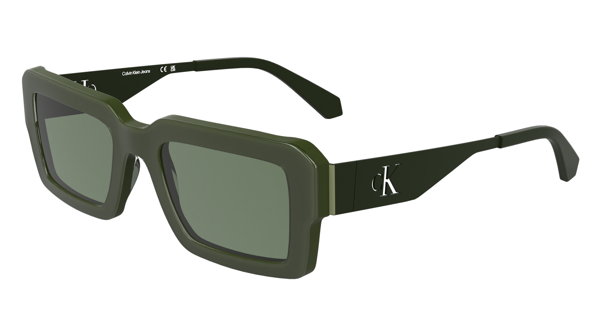 0883901174533 - Unisex CKJ25606S 300 Gläser SONNENBRILLEN Acetat Grün  Quadratisch Normal