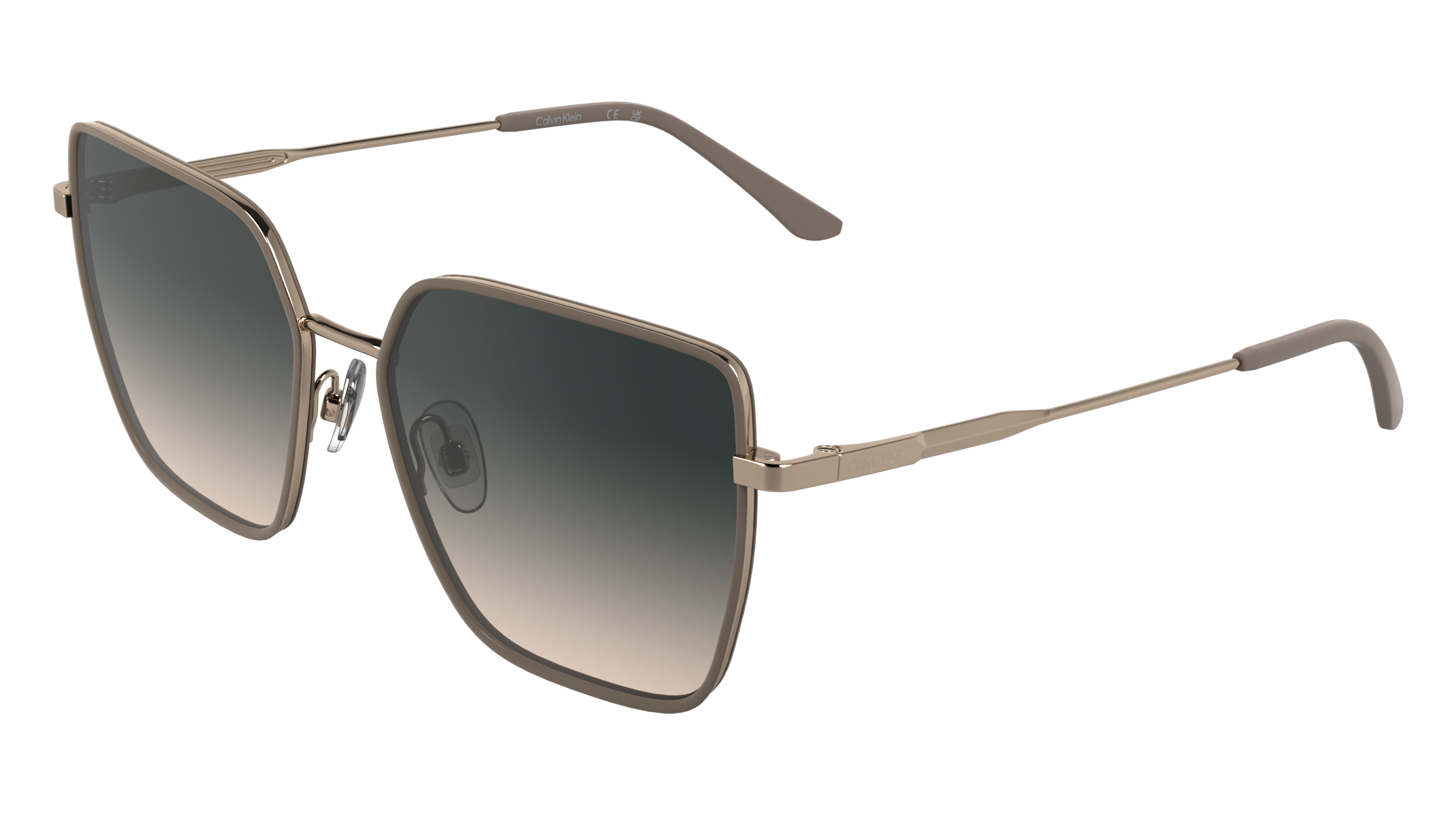 0883901177077 - Damen CK25111S 601 Sonnenbrillen Metall Rosa Grau Schmetterling Normal Schattiert