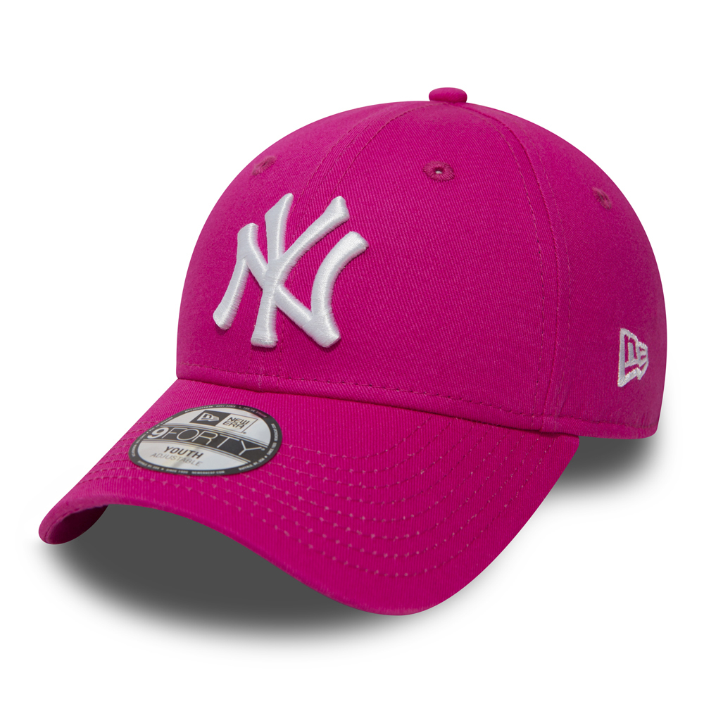 0885429051501 - New Era Kids Cap Adjustables - NY YANKEES - Hot Pink-White 0885429051501 - New Era Kids Cap Adjustables - NY YANKEES - Hot Pink-White