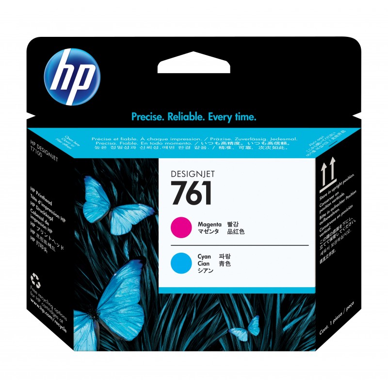 0885631448212 - CH646A Druckerpatrone 1x cyan + 1x magenta Nr 761 (CH646A) - Hewlett Packard