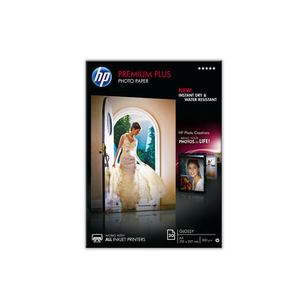 0886111138876 - ORIGINAL Papier weiß CR672A Premium Plus hp® Premium Plus Fotopapier  CR672A glossy A4 210x297 weiß 300g Inh 20 Blatt