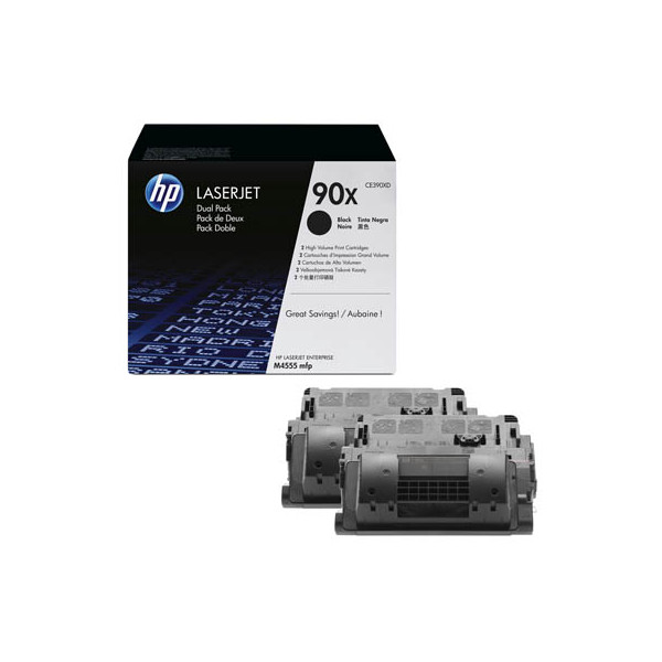 0886112379650 - HP 90X 2-pack High Yield Black Original LaserJet Toner Cartridges Tonerkartusche 2 Stück(e)