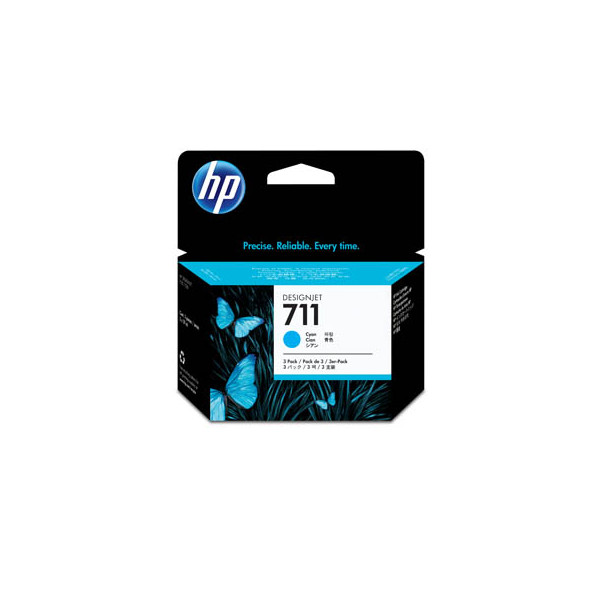 0886112841171 - Hewlett Packard - hp 711 3-pack 29-ml Cyan DesignJet Ink Cartridges Druckerpatrone 3 Stück(e) Original