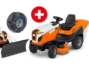 0886661590353 - STIHL Aufsitzmäher RT 5097 Z Winterpaket mit Schneeschild und Schneeketten - Mod