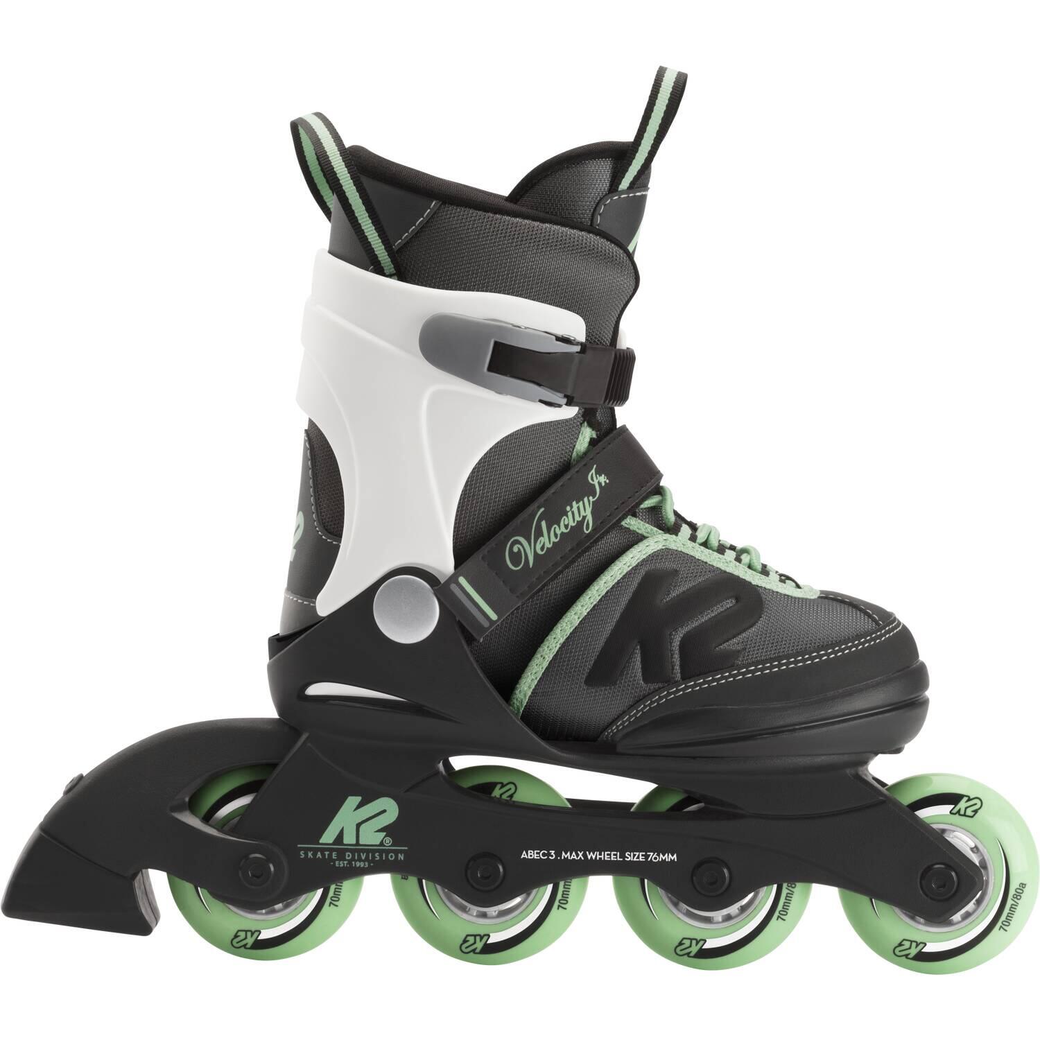 0886745864752 - K2 Velocity Junior Girl Inliner (Größe 350-400 black grey green)