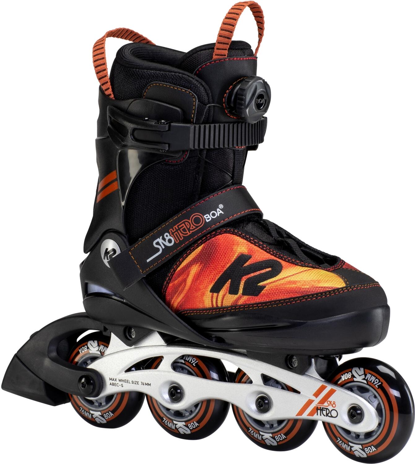 0886745913405 - K2 SK8 Hero Boa Alu Junior Inliner (350-400 black orange)