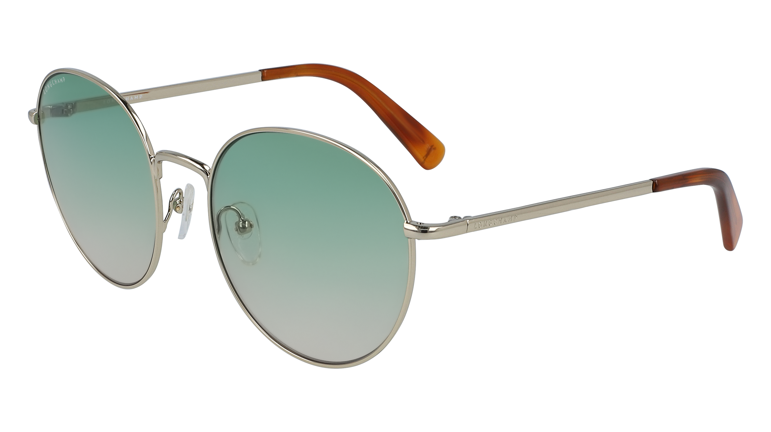 0886895426046 - LONGCHAMP Damen LO101S 711 Sonnenbrillen Metall Gold Grün Rund Photochromatisch 0886895426046 - LONGCHAMP Damen LO101S 711 Sonnenbrillen Metall Gold Grün Rund Photochromatisch