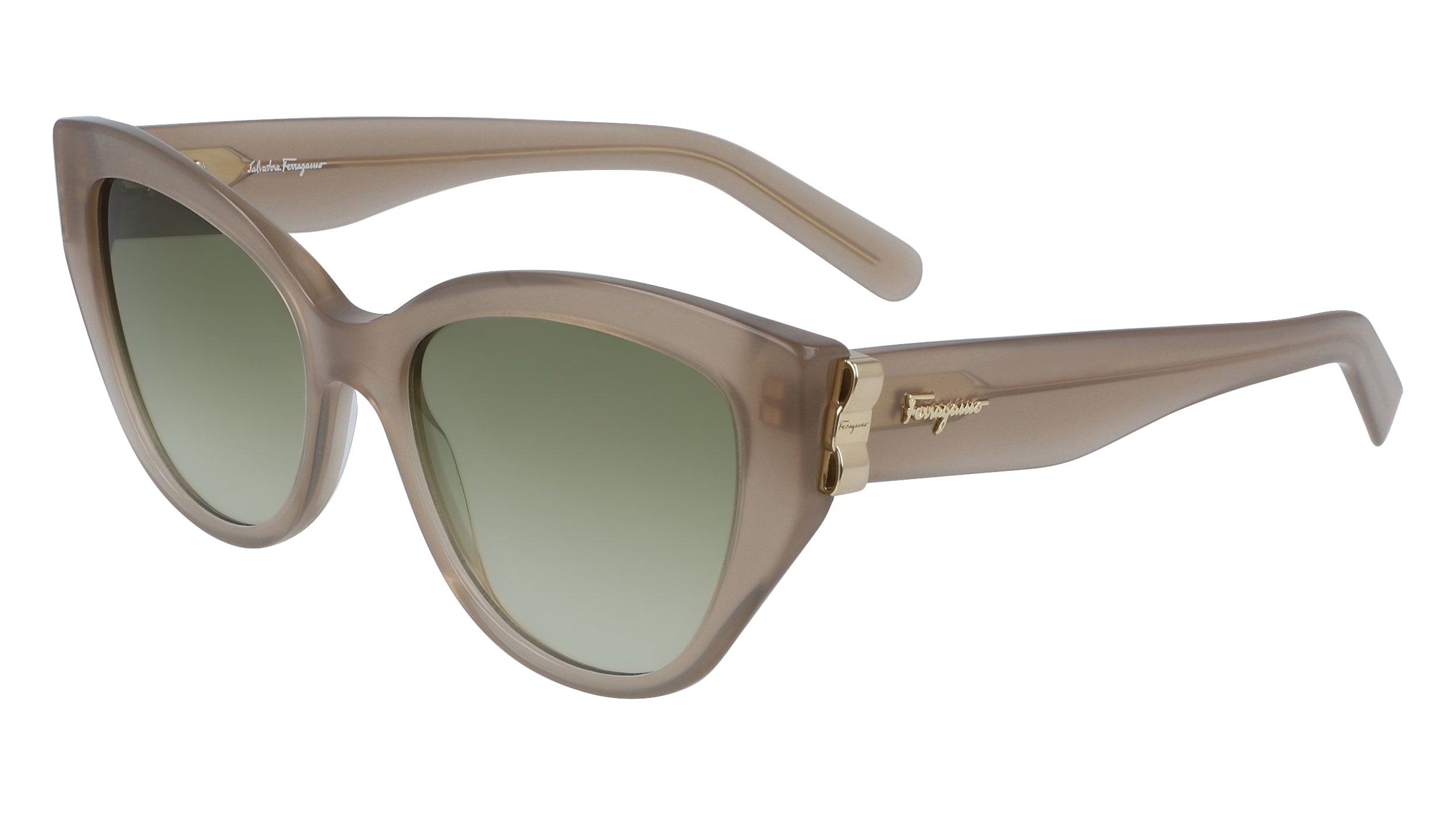 0886895438292 - Damen SF969S 294 Sonnenbrillen Acetat Beige Grün Cat Eye  Schattiert