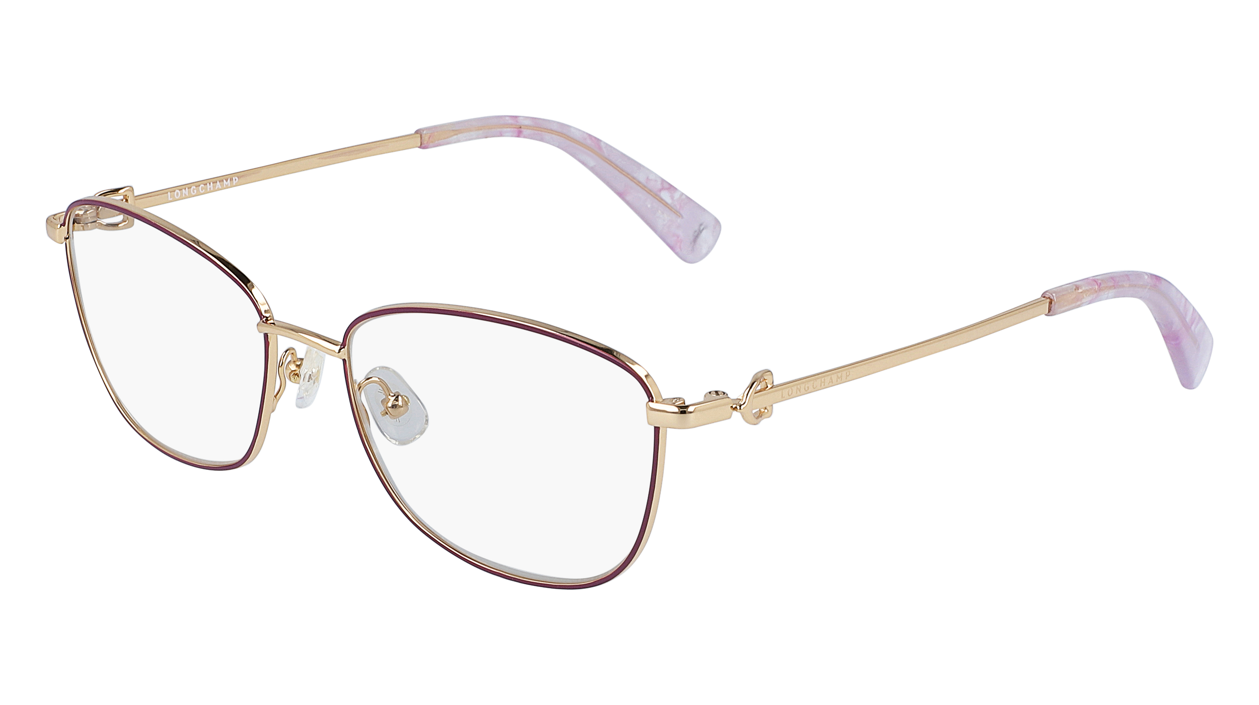 0886895448406 - LONGCHAMP Damen LO2128 512 Optische Fassungen Metall Violett  Quadratisch  Photochromatisch