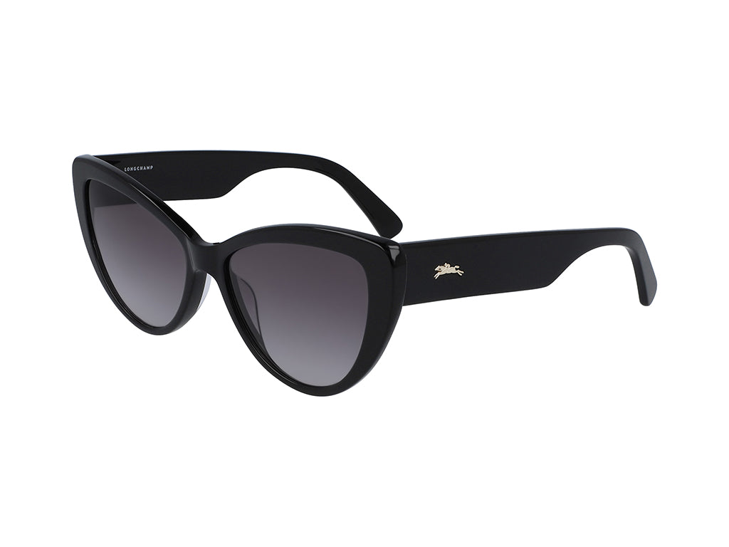 0886895453691 - LONGCHAMP Damen LO663S 005 Sonnenbrillen Plastik Schwarz Grau Cat Eye Normal Schattiert