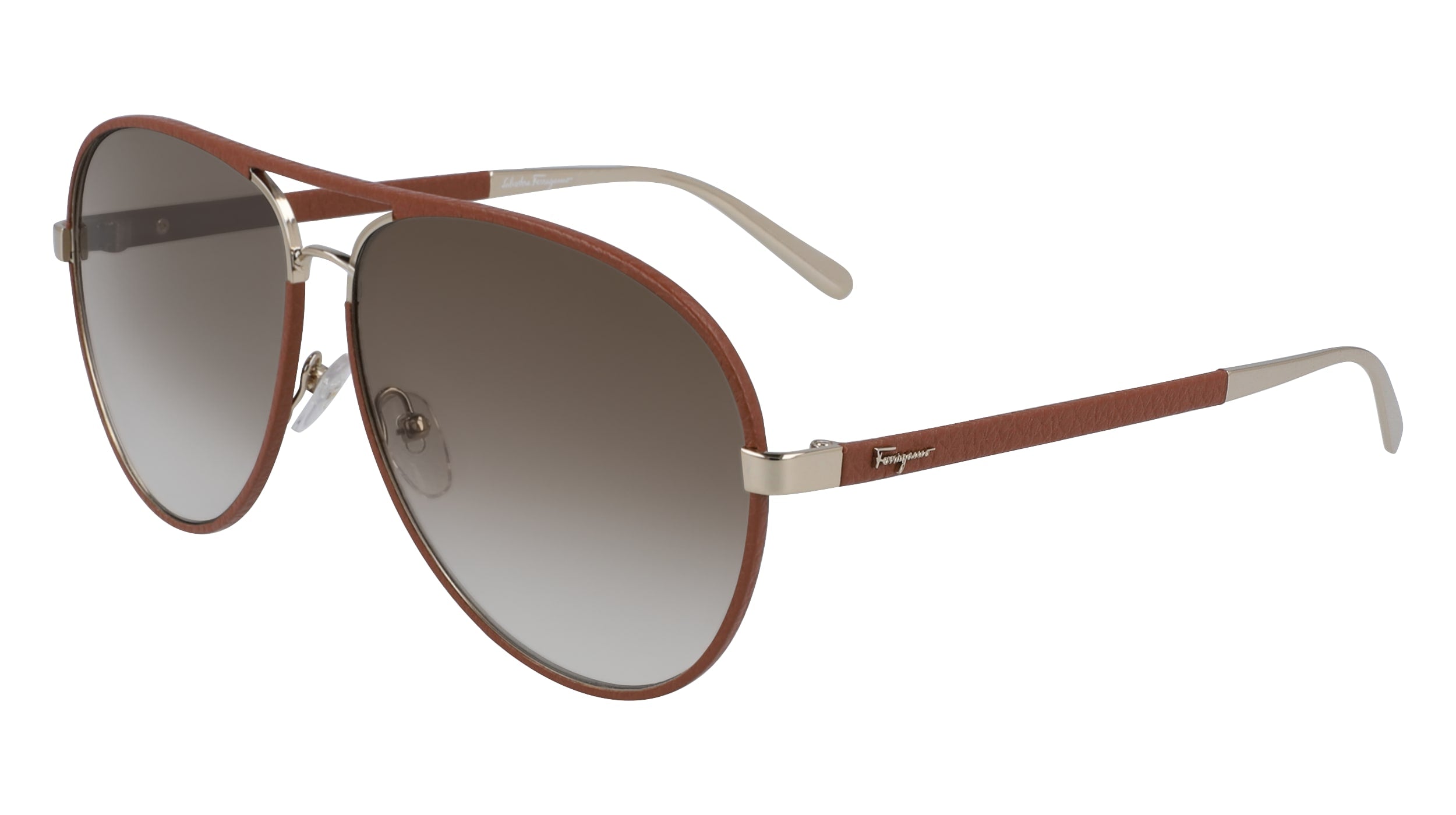 0886895457231 - Herren SF236SL 753 Sonnenbrillen Metall Braun Braun Pilot  Schattiert