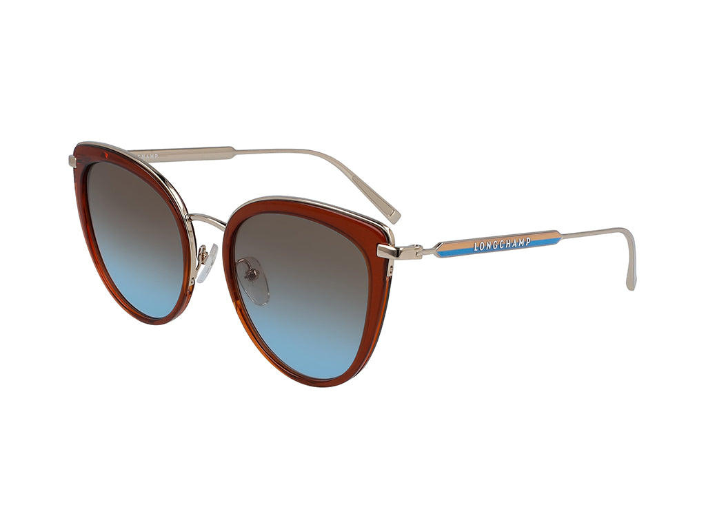 0886895460194 - LONGCHAMP Damen LO661S 726 Sonnenbrillen Plastik Braun Hellblau Schmetterling Schattiert 0886895460194 - LONGCHAMP Damen LO661S 726 Sonnenbrillen Plastik Braun Hellblau Schmetterling Schattiert
